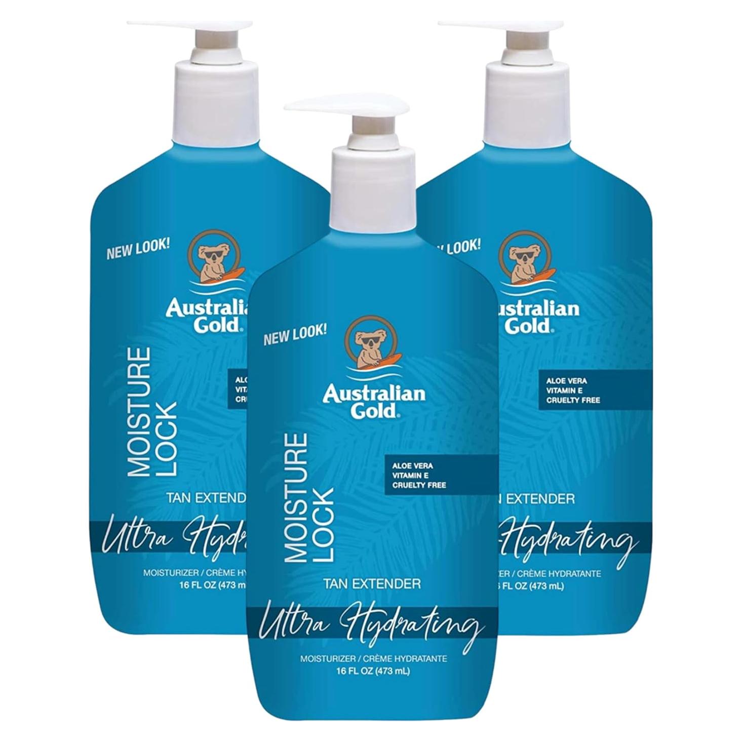 Australian Gold Moist Lock Tan Extender 3 Piezas 473ml