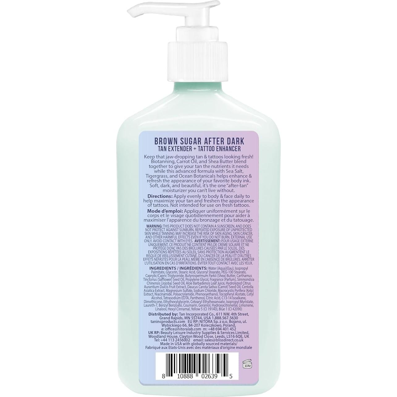 Extensor de Bronceado Brown Sugar After Dark 532 ml + Cuidado de Tatuajes