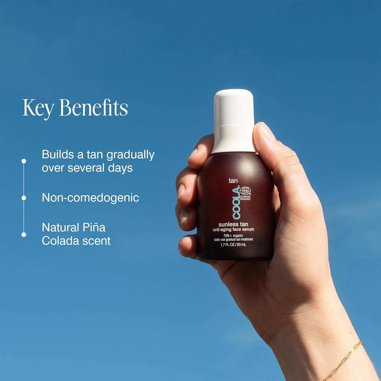 Suero Autobronceador Orgánico Coola 50 ml - Antienvejecimiento