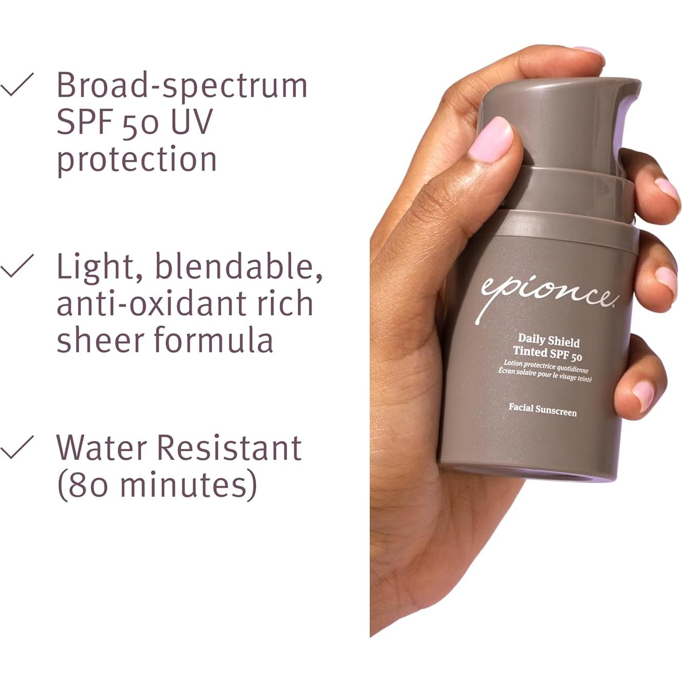 Protector Solar Facial Epionce Daily Shield SPF 50 - Resistente al Agua