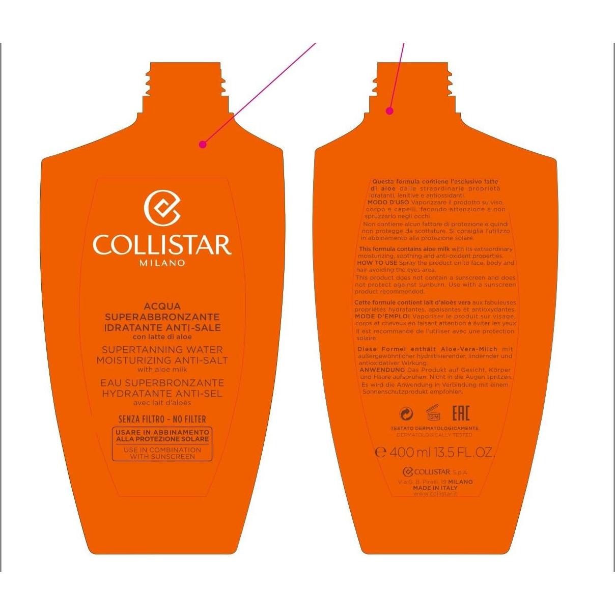 Autobronceador Collistar Agua Bronceadora Hidratante 400ml
