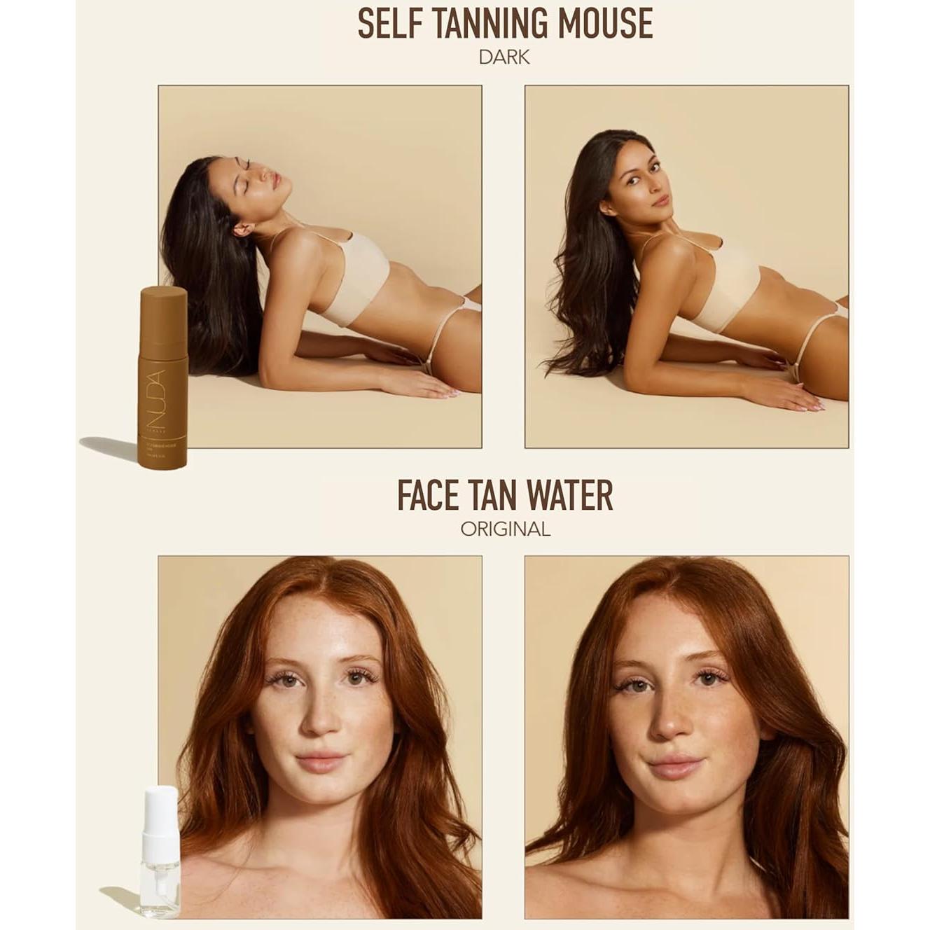 Kit de Autobronceado de Viaje Nuda | Mousse 50mL y Spray 5mL