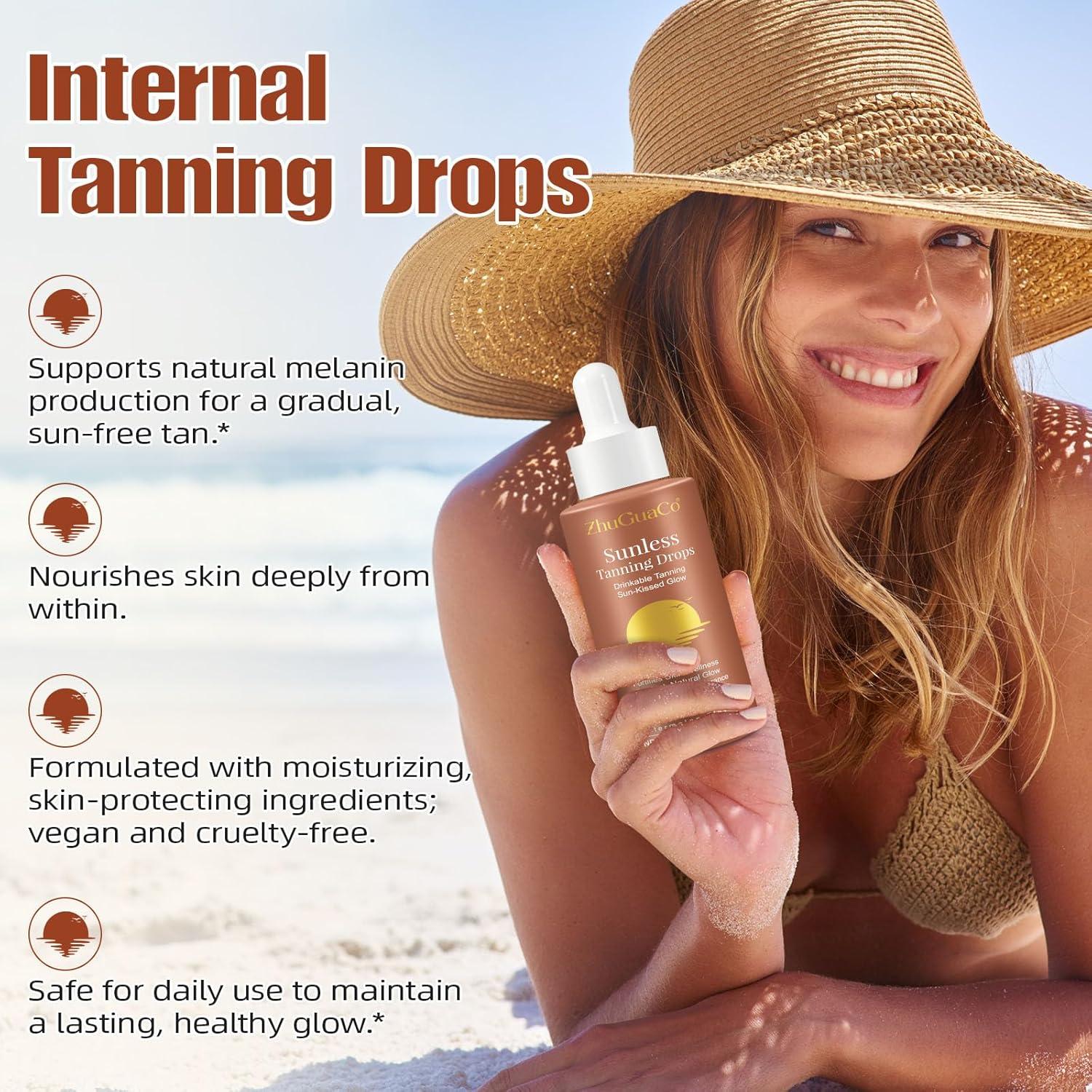 Gotas de bronceado sin sol bebibles ZhuGuaCo 89.86g