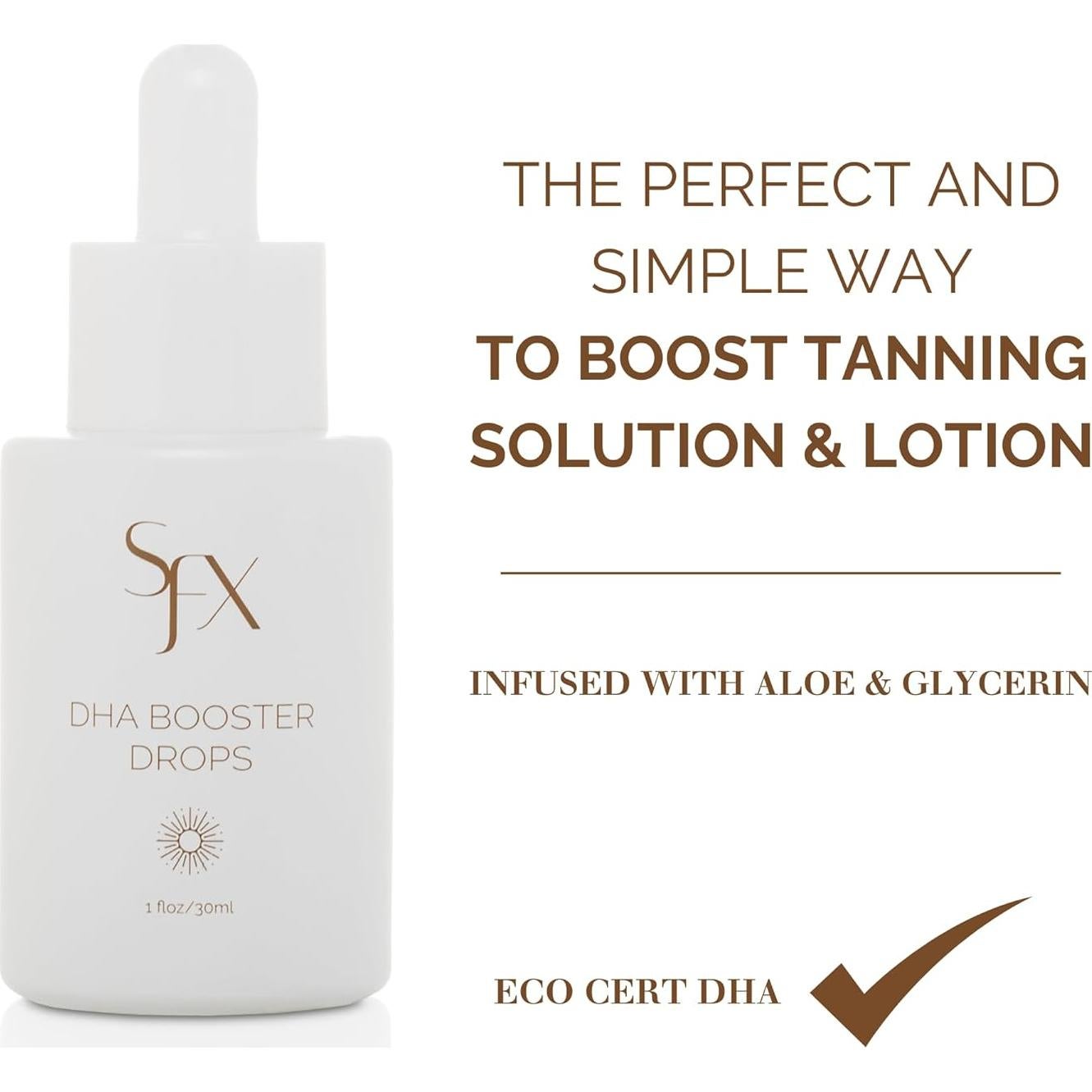 Gotas de bronceado DHA SunFX - 30ml - Fórmula profesional vegana