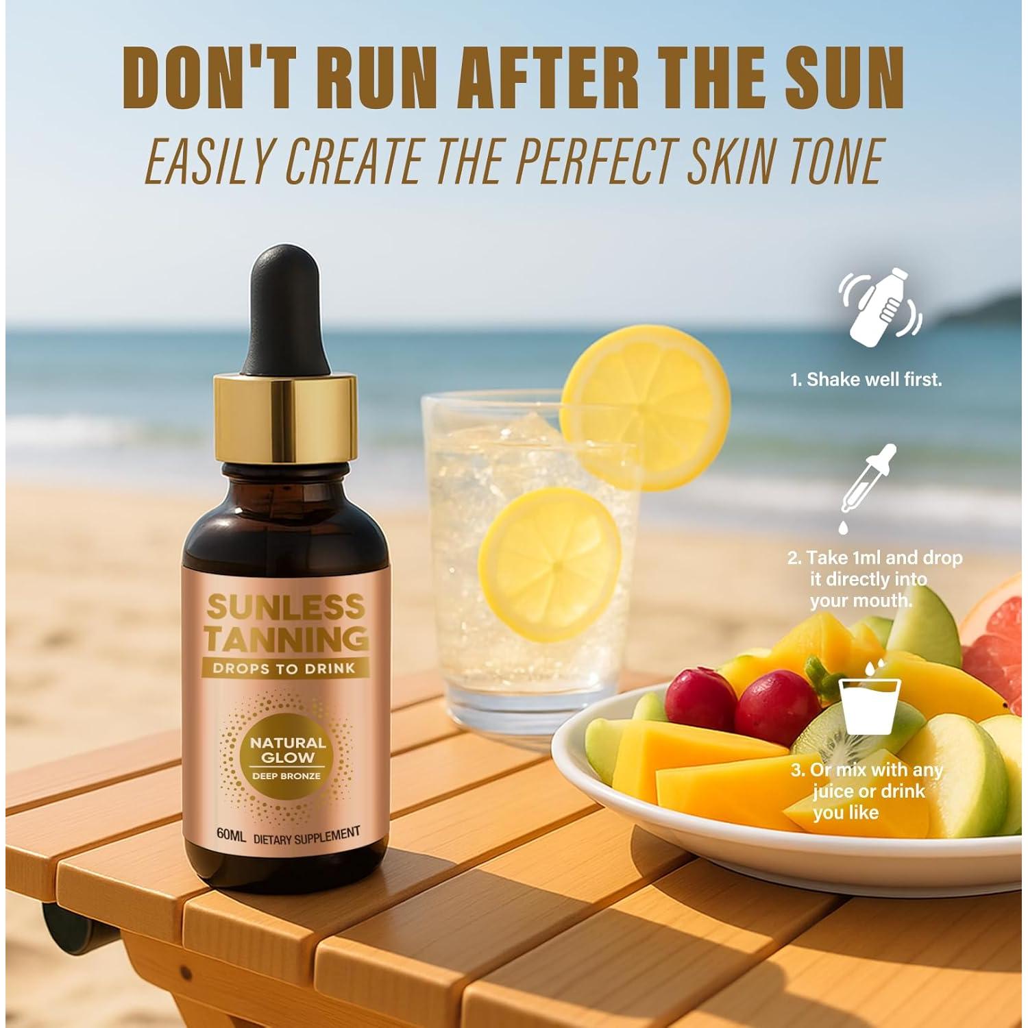 Gotas de bronceado sin sol MAXBOSS 60ml - Brillo natural