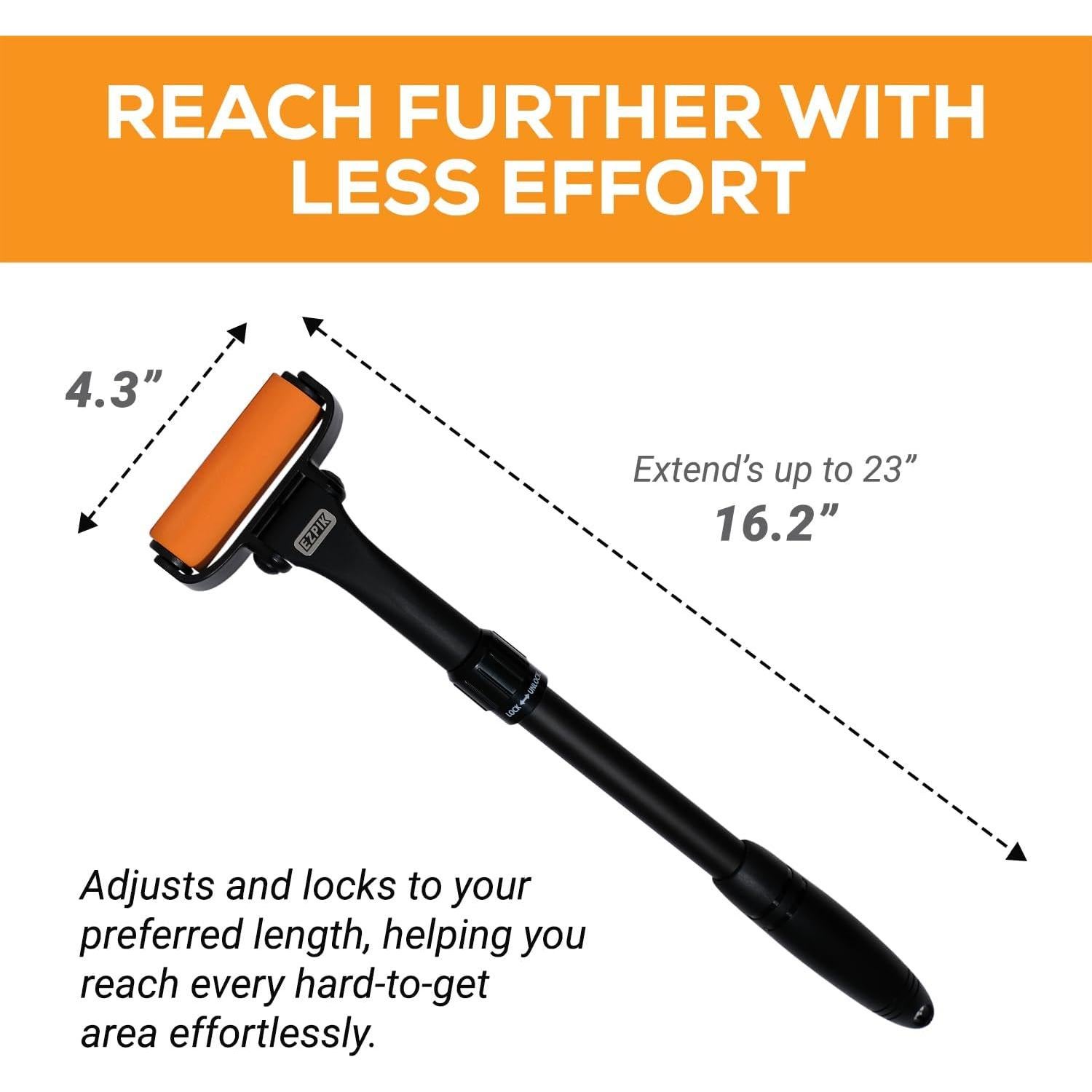 Aplicador de Loción EZPIK Curvado 58 cm para Espalda y Pies