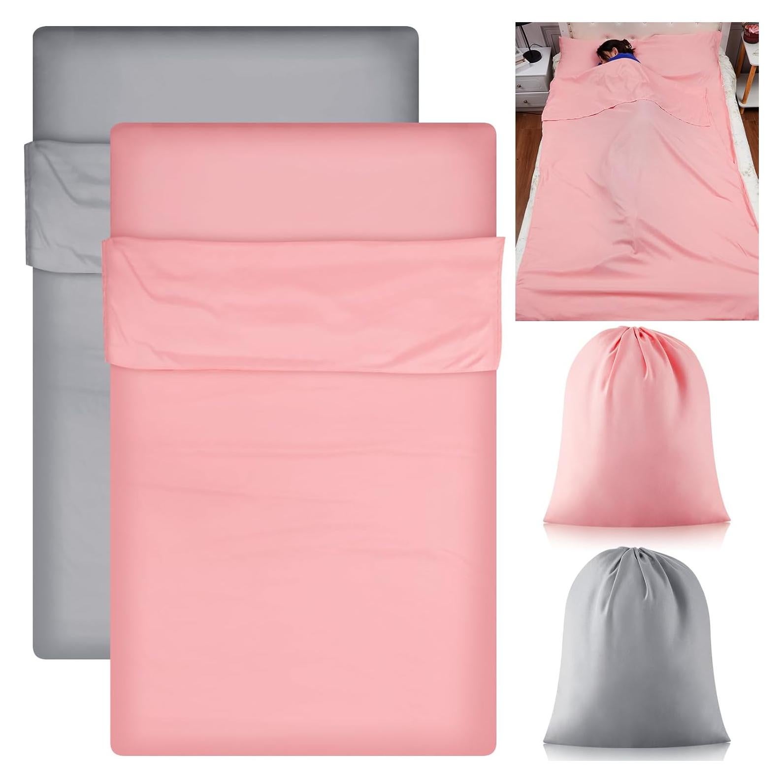 Funda de Dormir Irenare 2 Pcs Transpirable Rosa y Gris