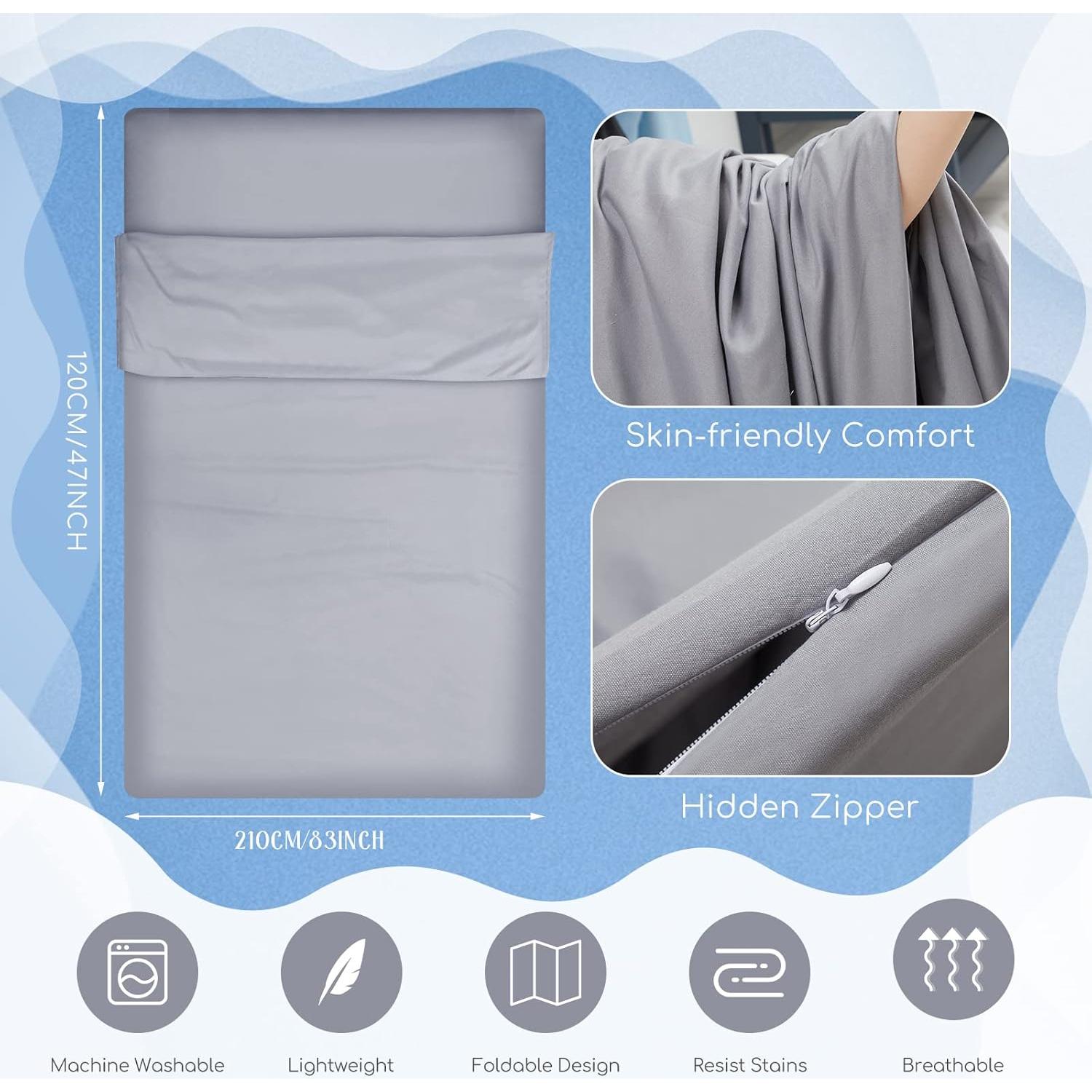 Funda de Dormir Irenare 2 Pcs Transpirable Rosa y Gris