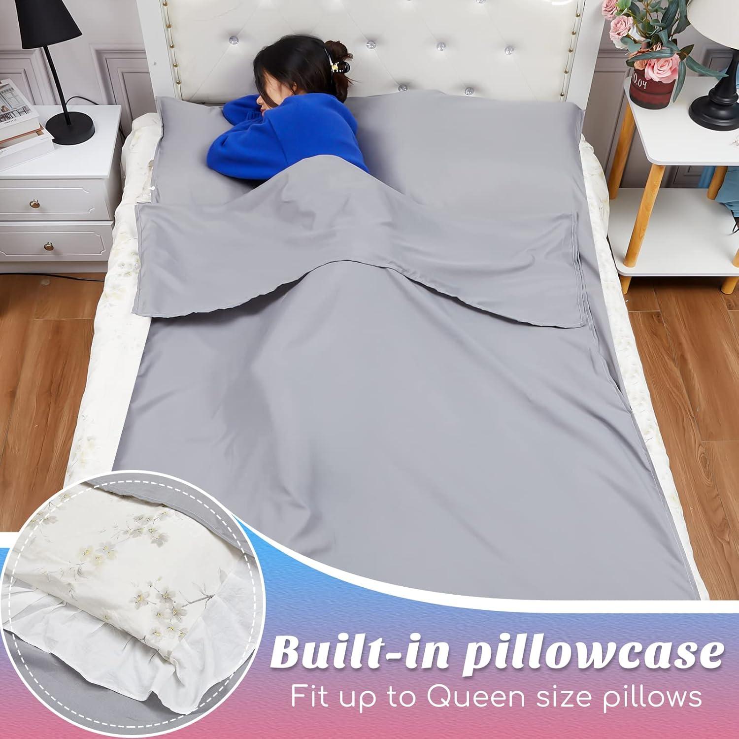 Funda de Dormir Irenare 2 Pcs Transpirable Rosa y Gris