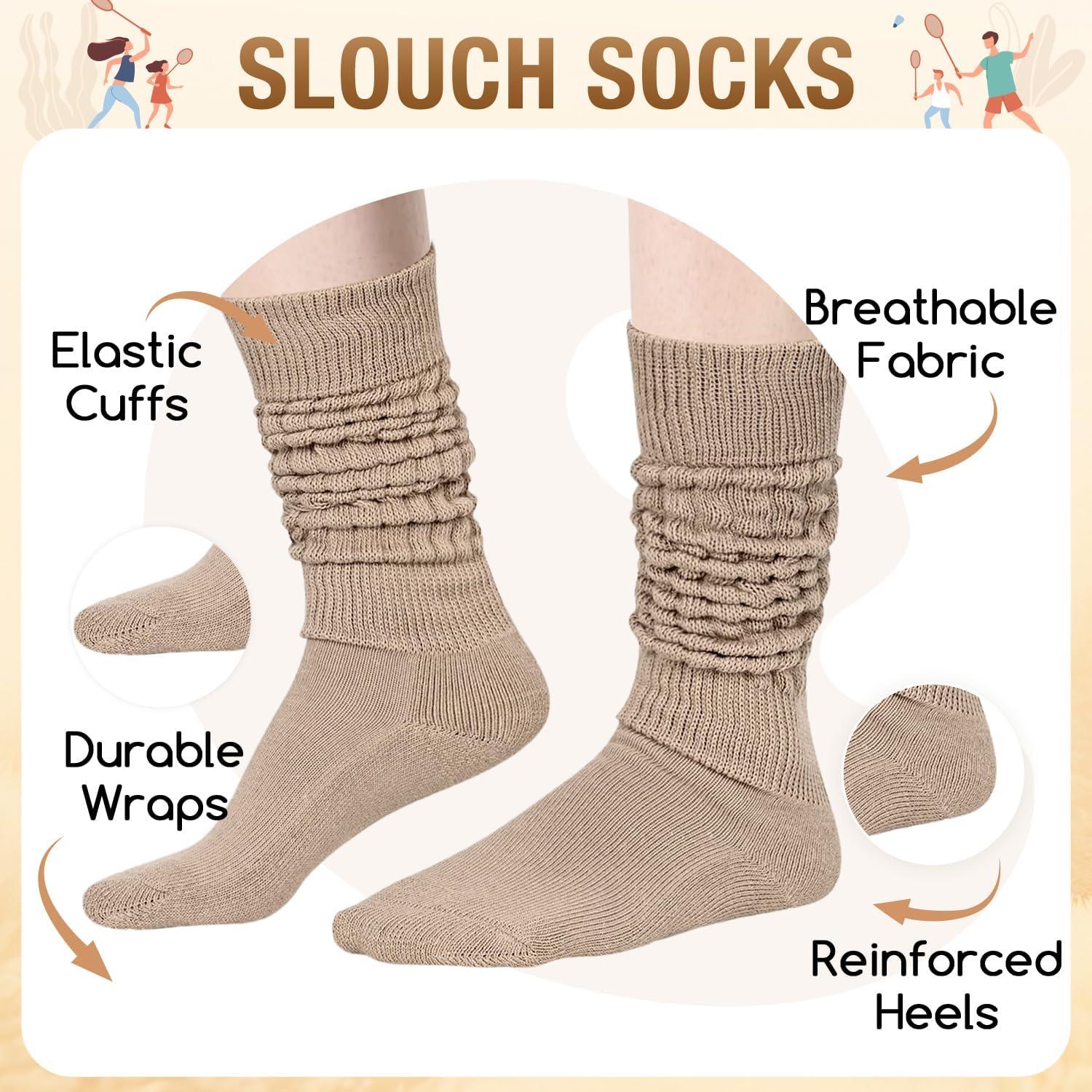 Calcetines Slouch para Mujeres - Estilo Retro 80s - Talla Única