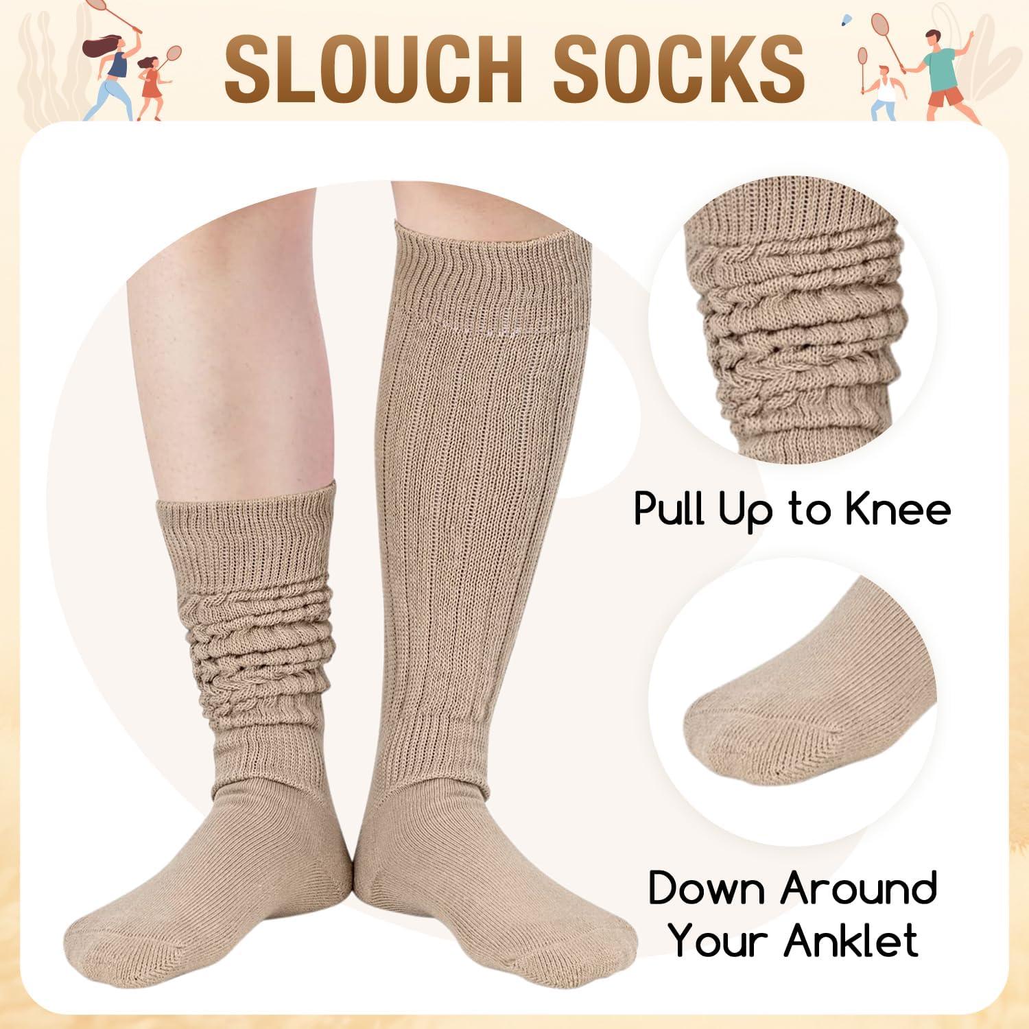 Calcetines Slouch para Mujeres - Estilo Retro 80s - Talla Única