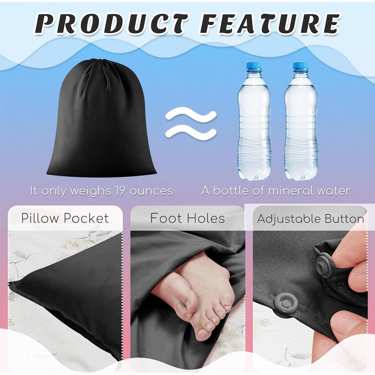 Saco de Sueño Autobronceador Irenare 200x115 cm Negro