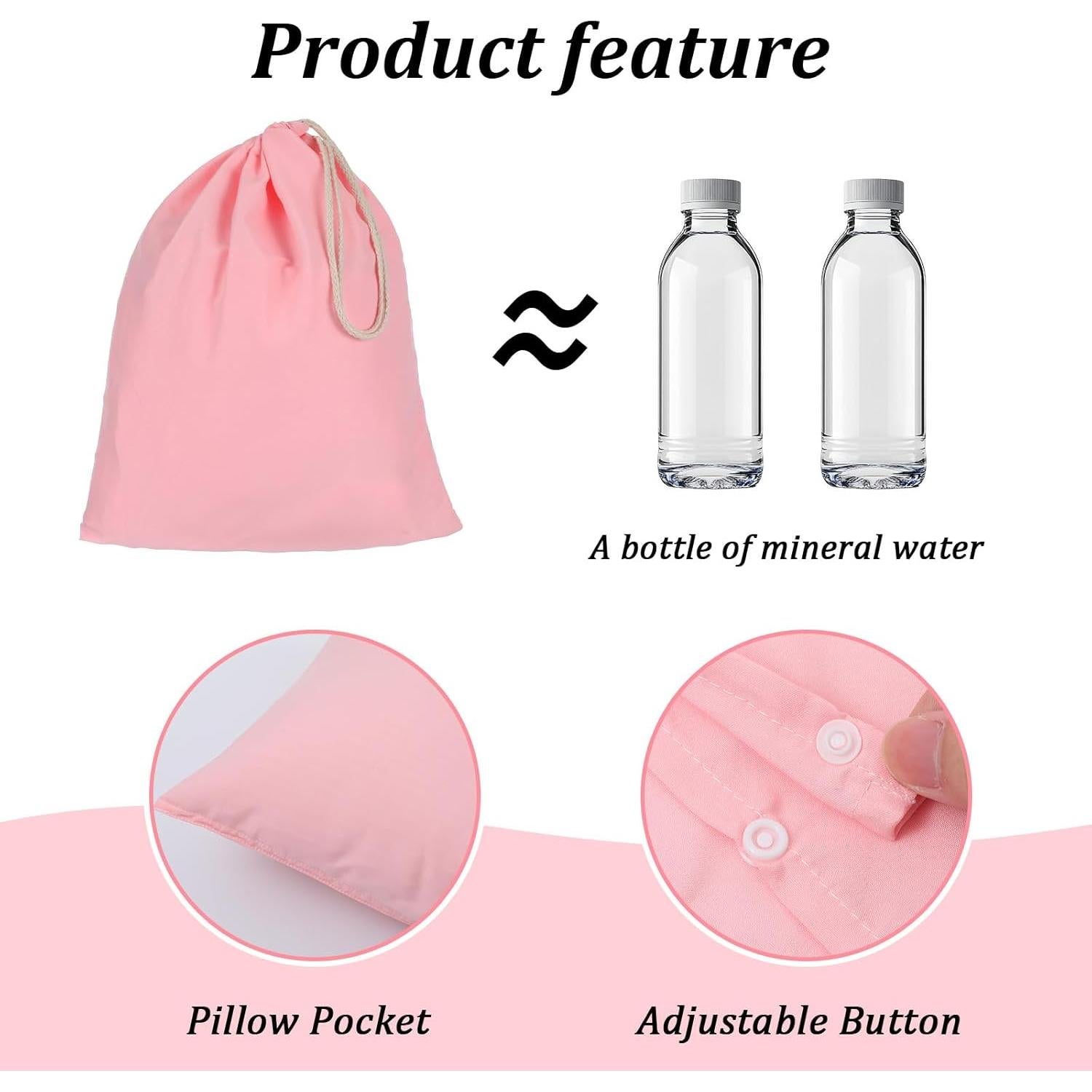 Saco de Sueño Autobronceador CIATBYYJ Rosa Transpirable 208x119cm