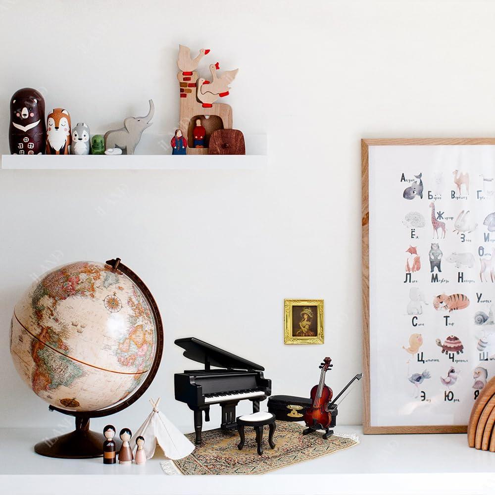 iLAND Caja de Música Miniatura Piano y Violín 1/12 Romántica