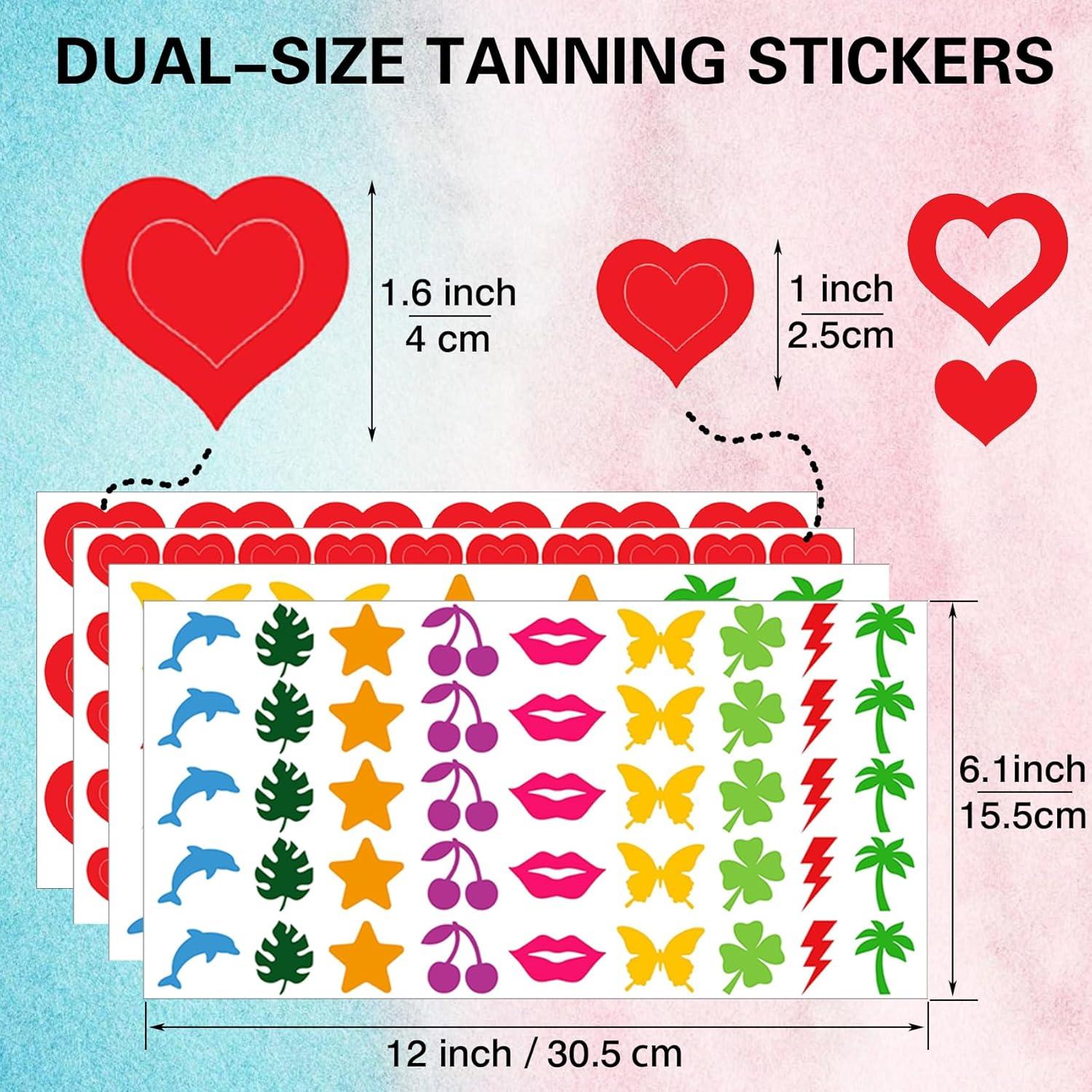 Pegatinas de bronceado VANALIA 714 piezas autoadhesivas