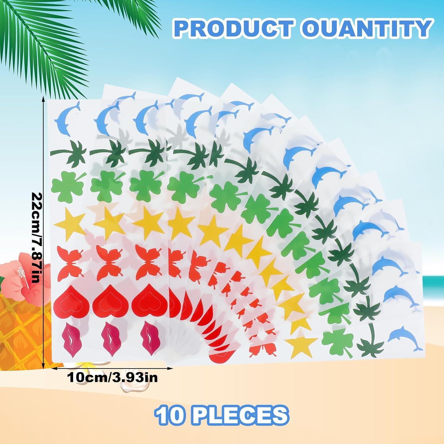 210 Calcomanías Bronceadoras Sorcristy - 7 Diseños Verano