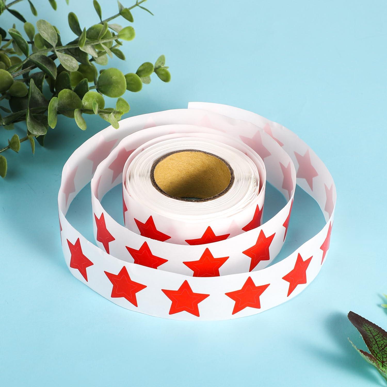 Rollo de 500 Etiquetas Estrella Rojas SAVITA para Bronceado