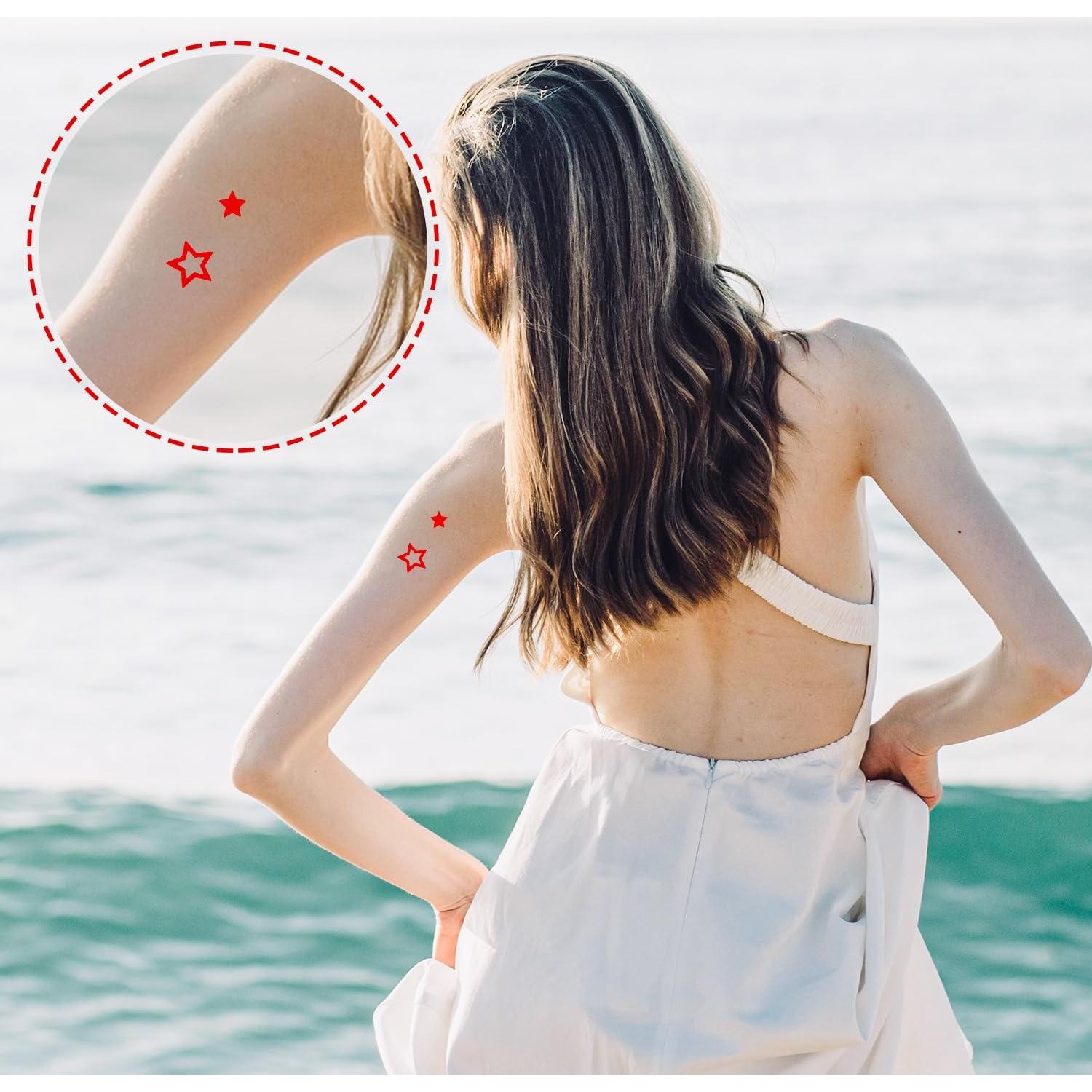 Rollo de 500 Etiquetas Estrella Rojas SAVITA para Bronceado