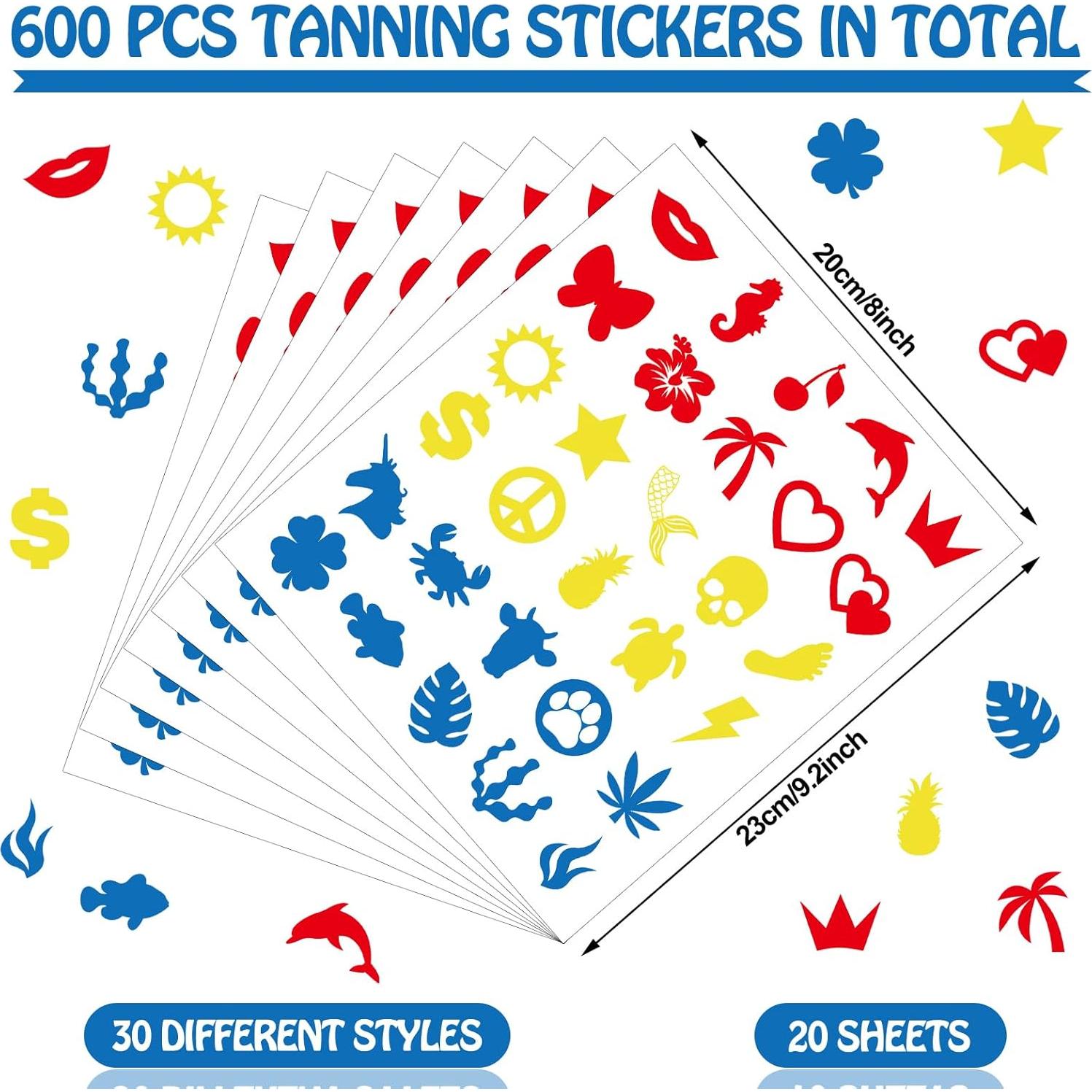 Calcomanías para Bronceado Leinuosen 600 Piezas Variadas