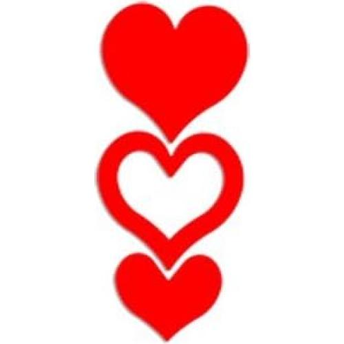 Pegatinas de bronceado Sticker Firm 50 unidades corazones