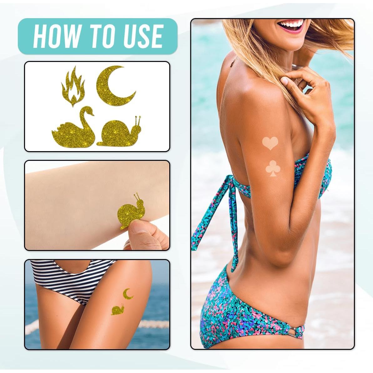 Pack 75 Stickers de Bronceado ZULUVINYL para Cuerpo