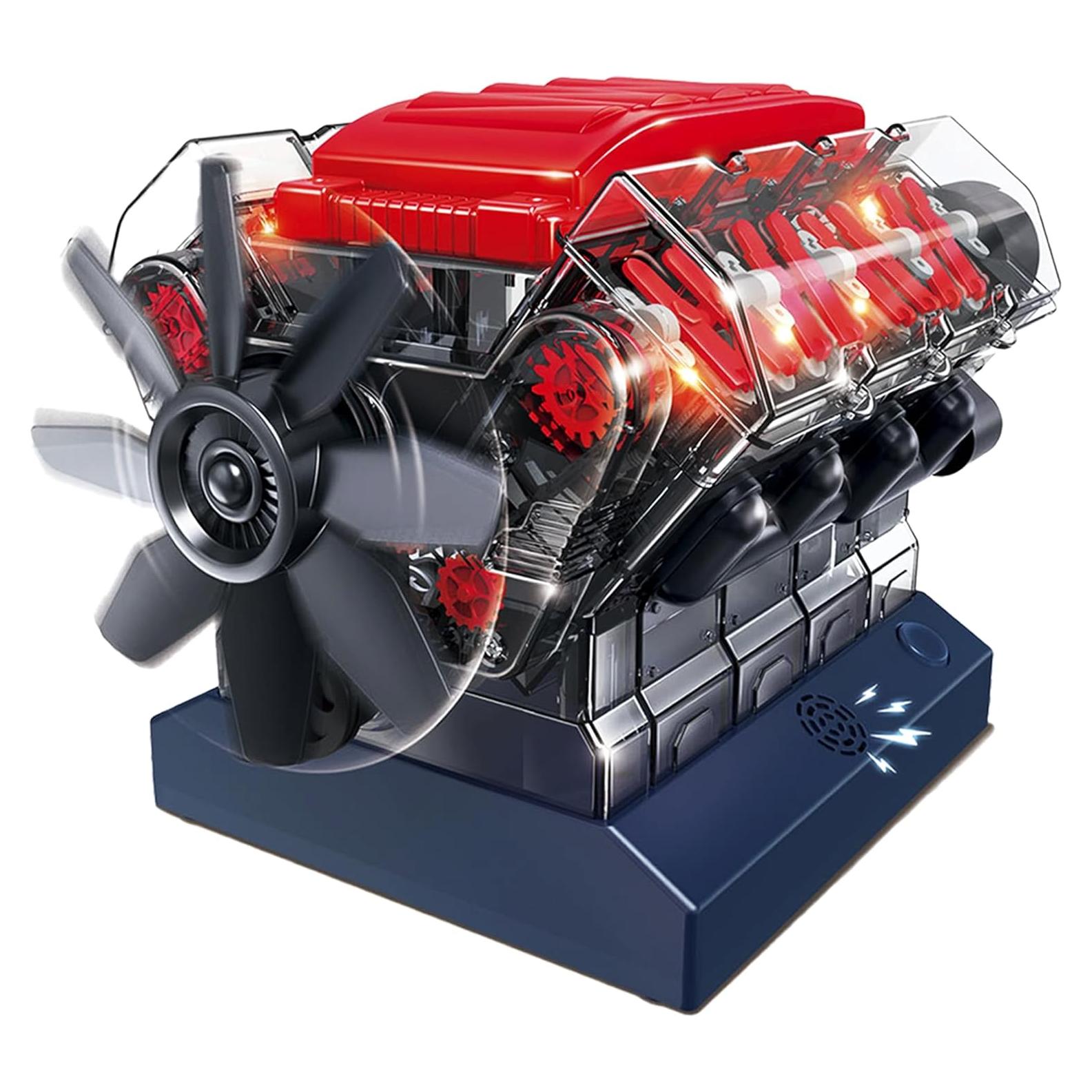 Kit Motor Mini V8 Playz - 270 Piezas STEM para 12 Años