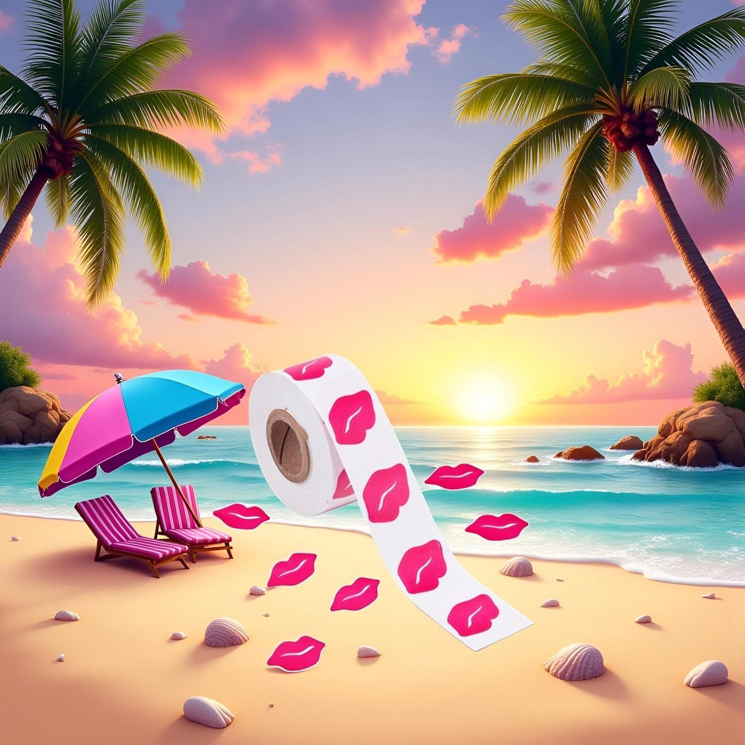 Calcomanías de Bronceado Rosa PurYupearl - 500 Piezas Removibles