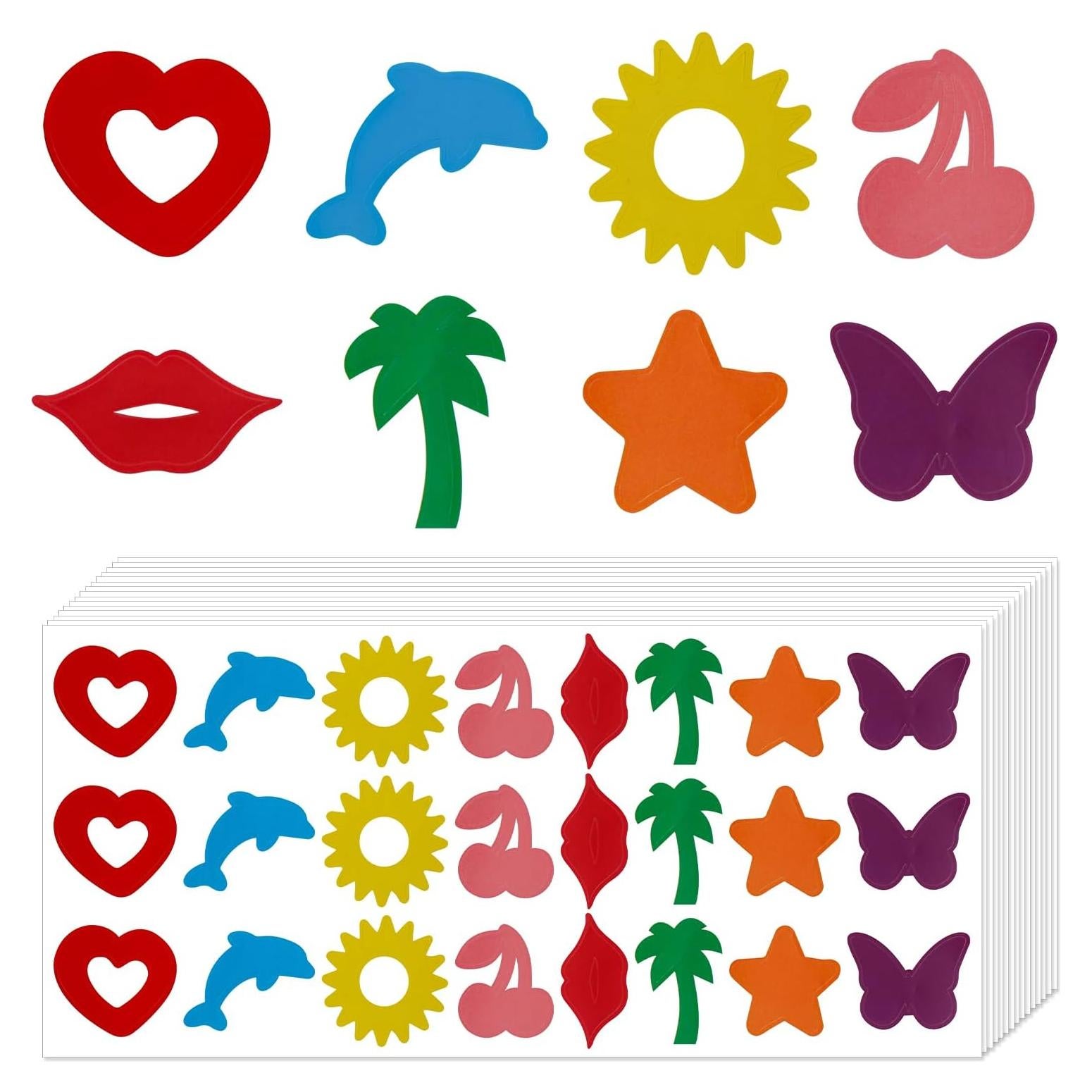 360 Calcomanías para Bronceado al Sol XIHIRCD 15 Hojas Multicolor