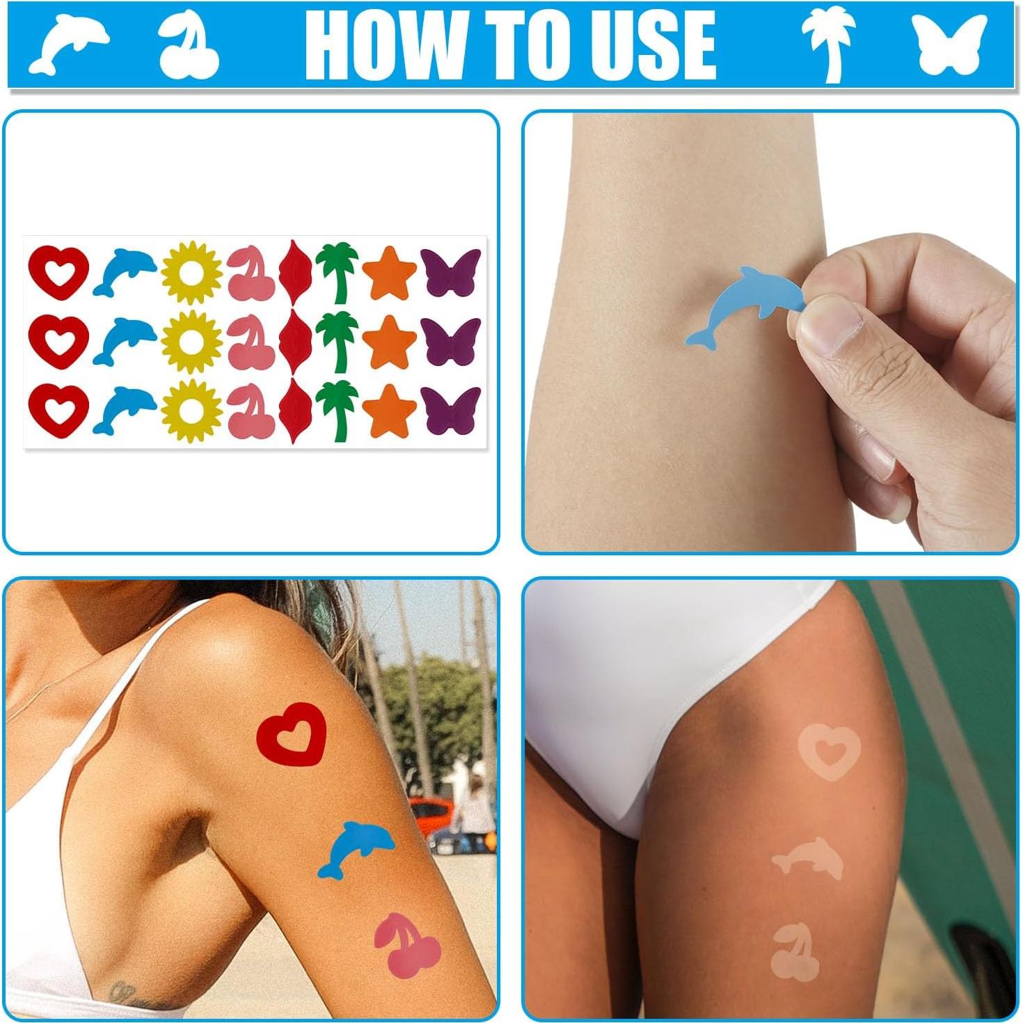 360 Calcomanías para Bronceado al Sol XIHIRCD 15 Hojas Multicolor