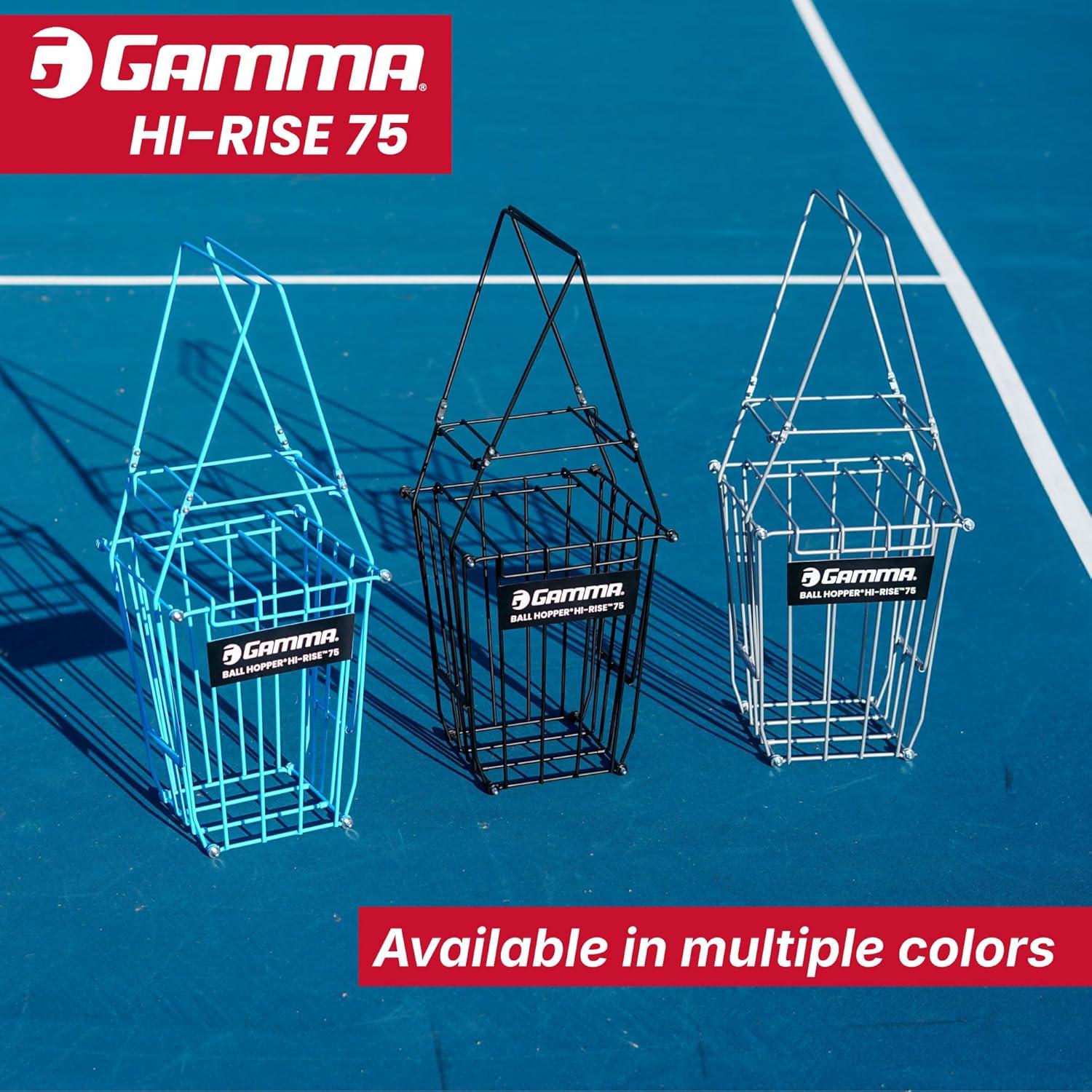 Cesta de Pelotas de Tenis GAMMA Hi-Rise 75 - Acero Duradero