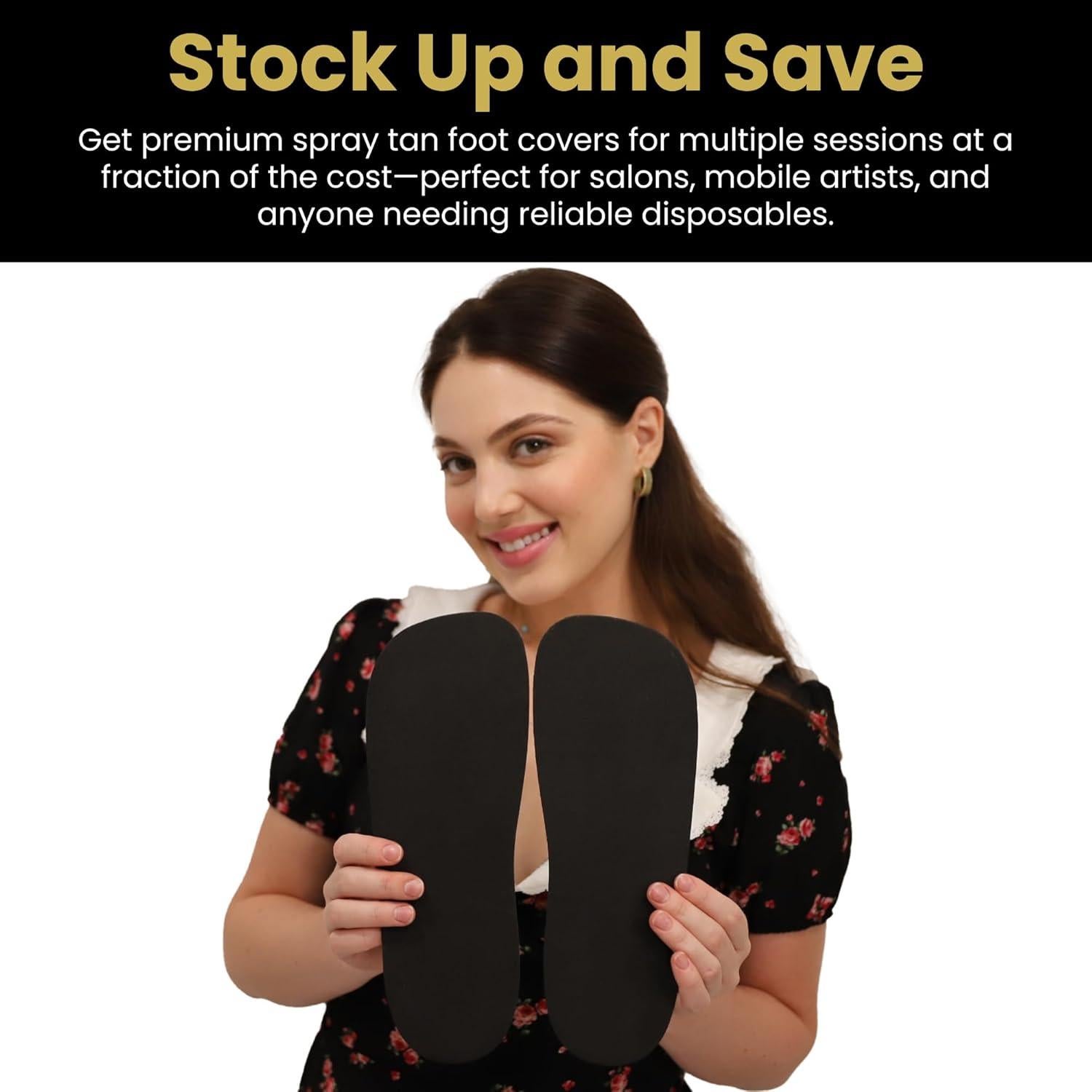 60 Pares Almohadillas Desechables para Bronceado en Spray - STICKONFEET