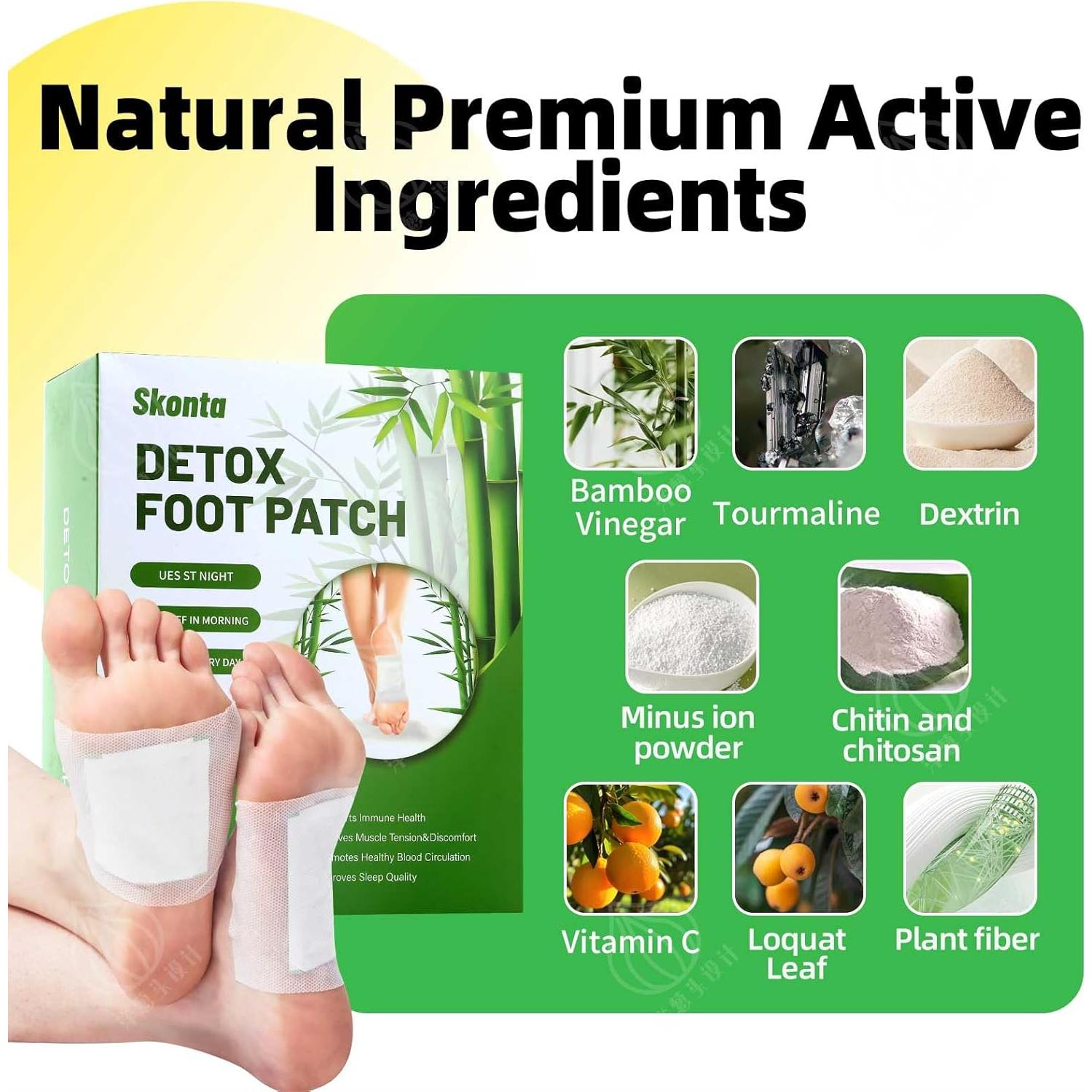 Parches de Limpieza Profunda Beautframes para Pies - 20 Unidades