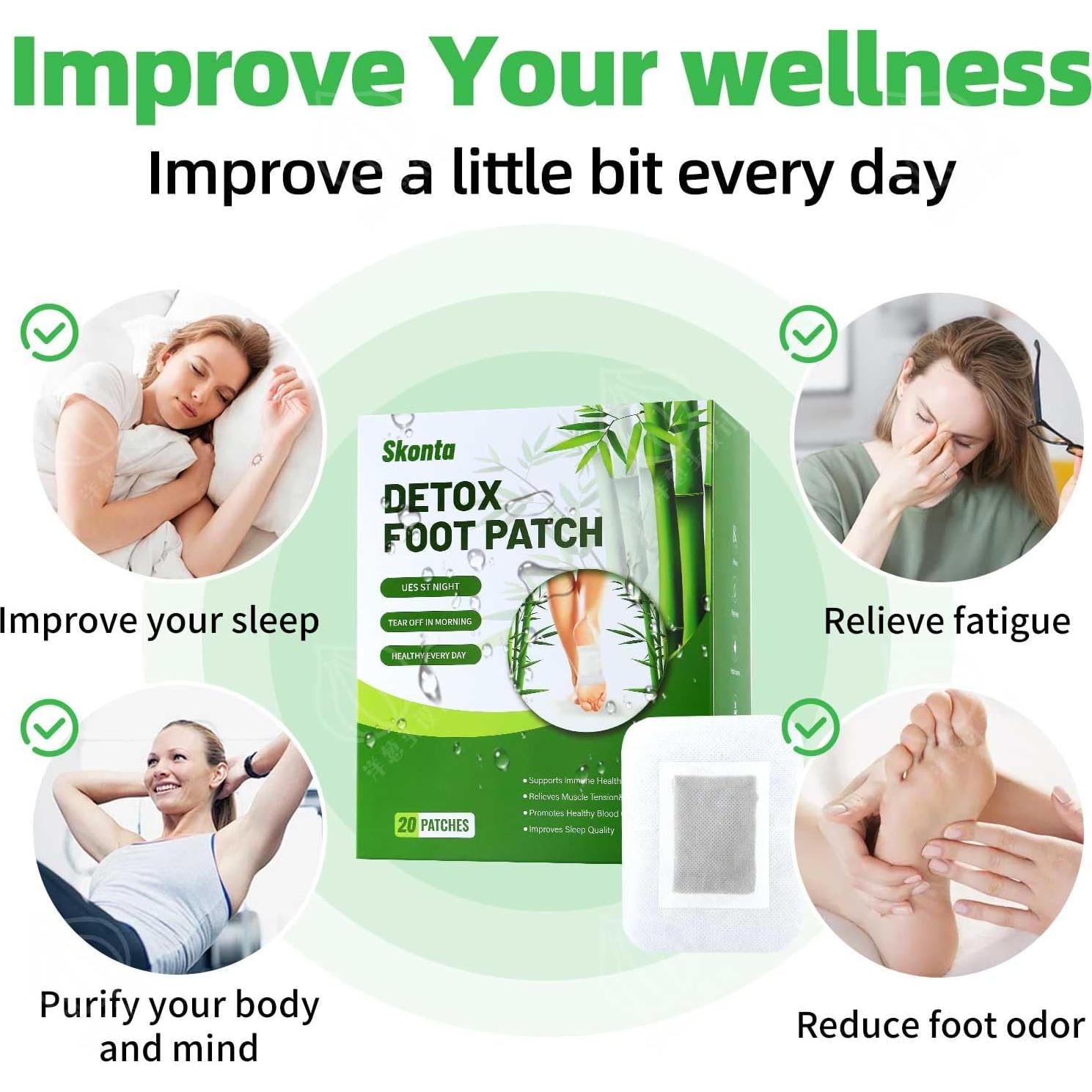 Parches de Limpieza Profunda Beautframes para Pies - 20 Unidades