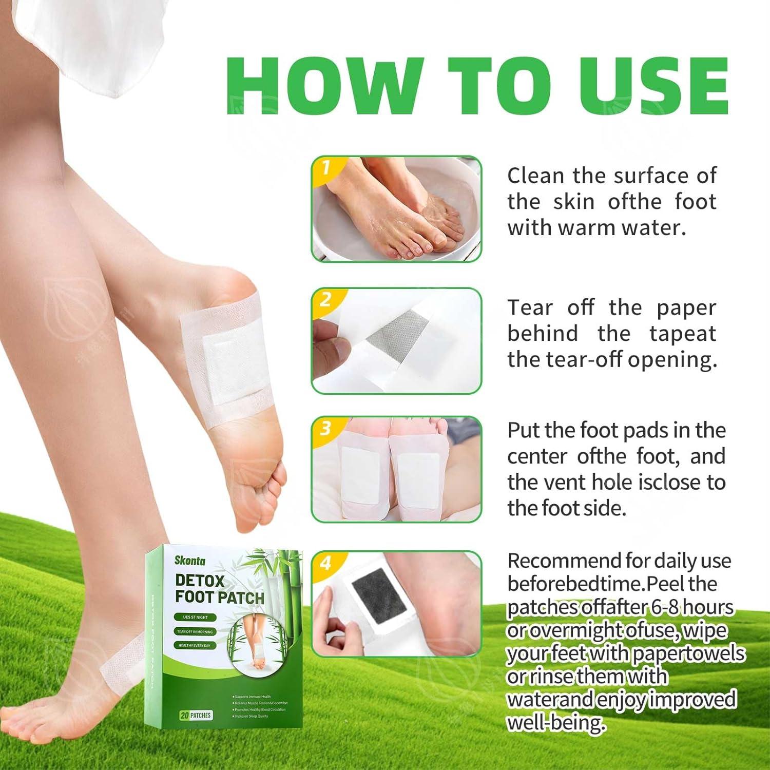 Parches de Limpieza Profunda Beautframes para Pies - 20 Unidades