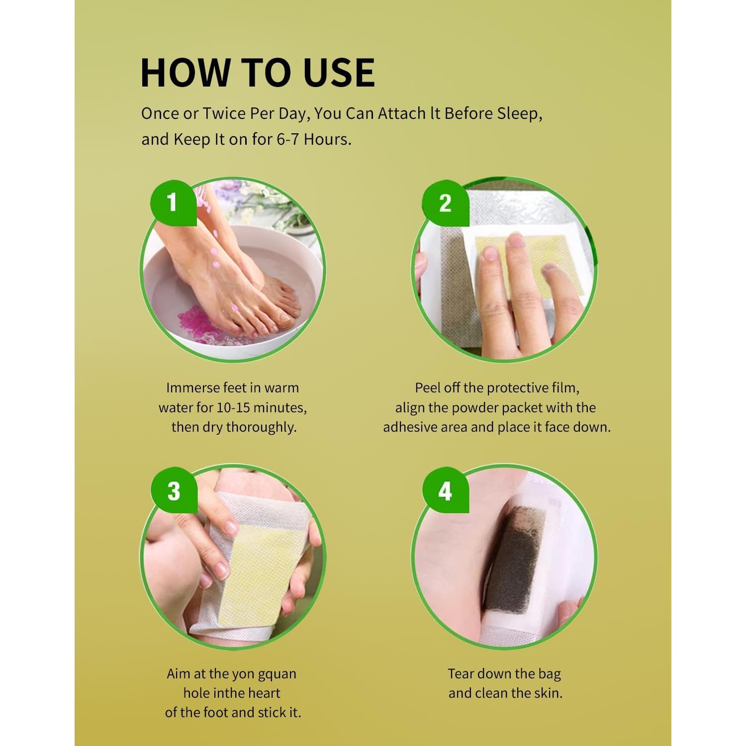 50 Parches de Jengibre para Pies DtMxMan - Relajación y Sueño