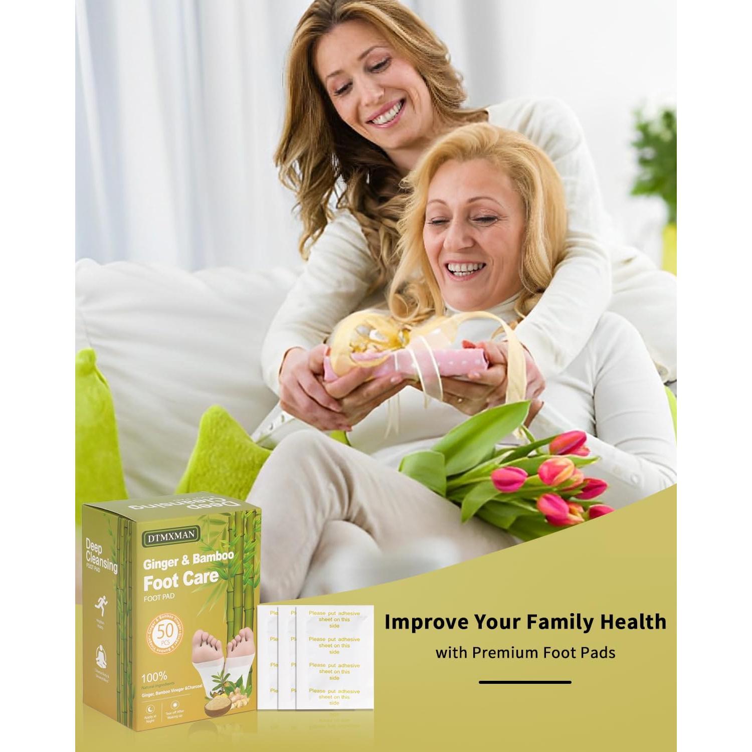 50 Parches de Jengibre para Pies DtMxMan - Relajación y Sueño