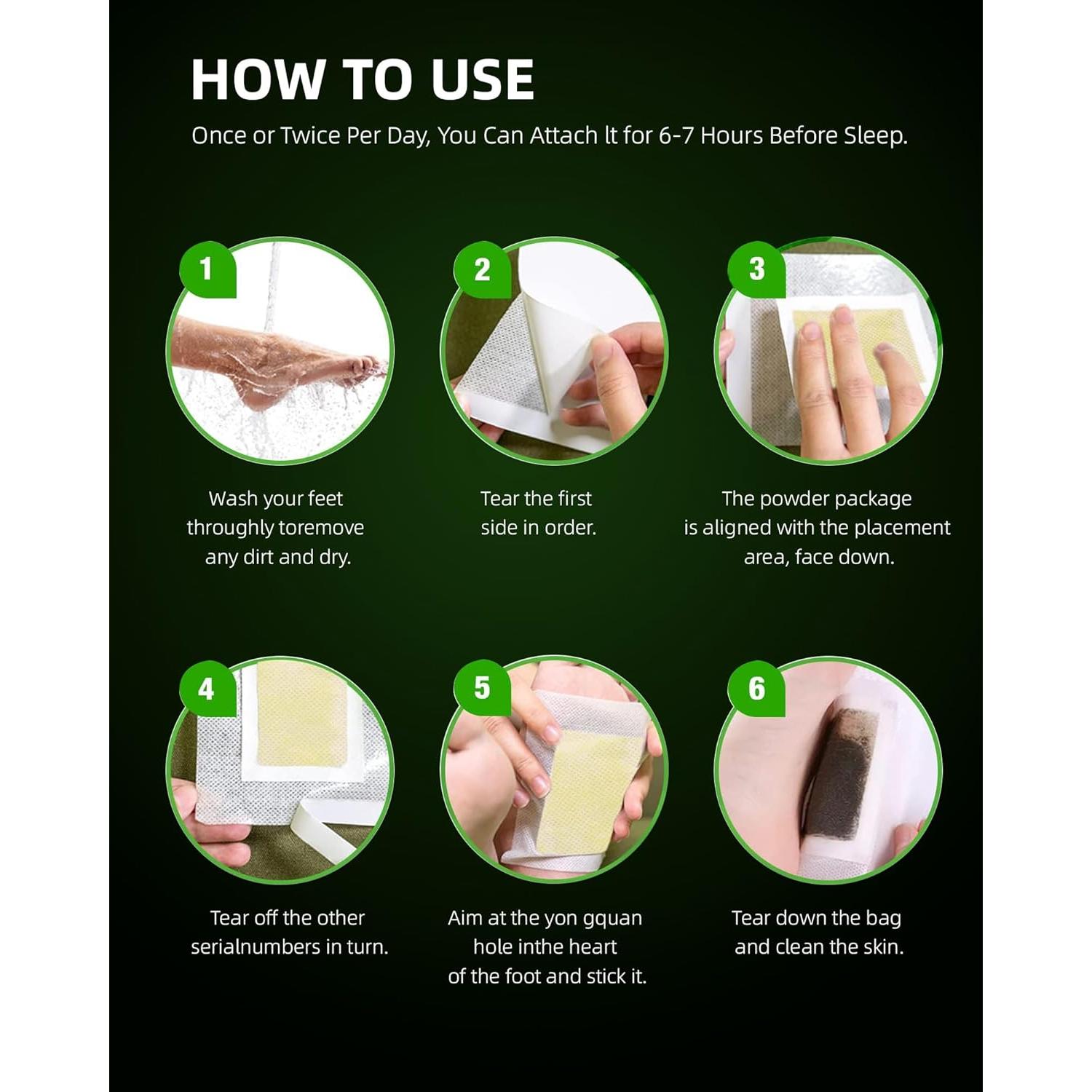 Parches para Pies de Bambú y Jengibre DtMxMan - 50 Piezas