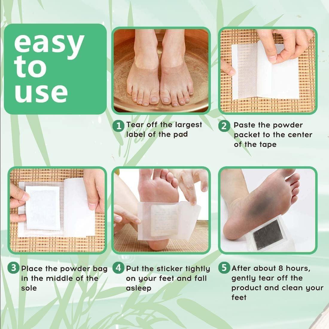 Parches para pies Maguja 100 Pcs con Jengibre y Vinagre de Bambú