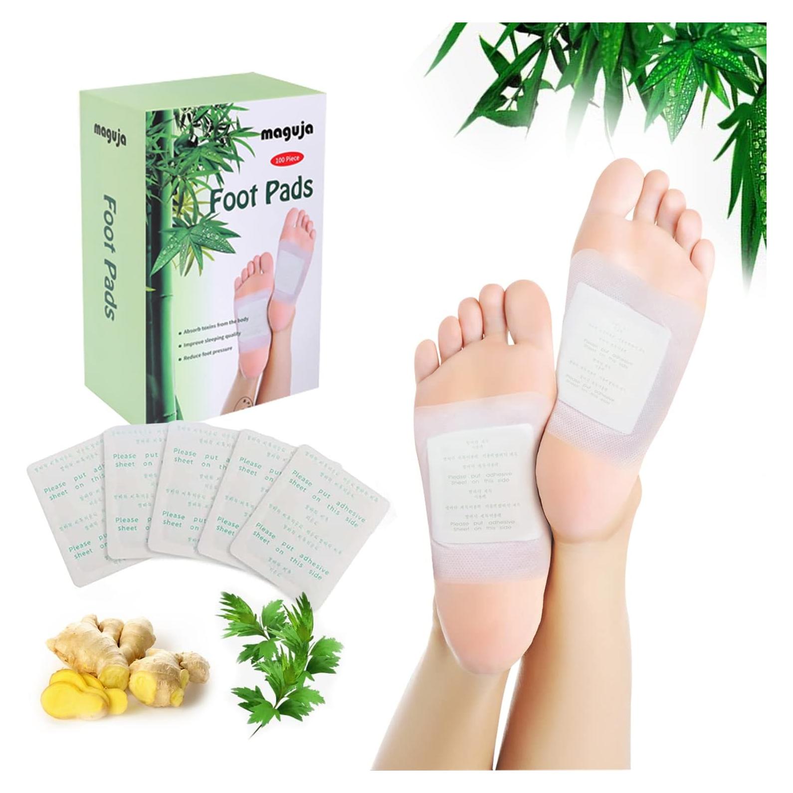 Parches para los Pies Maguja - 100 Piezas de Jengibre y Vinagre de Bambú