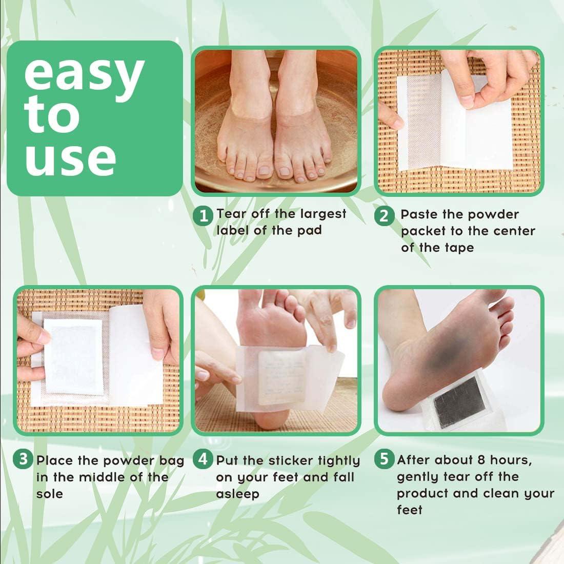 Parches para los Pies Maguja - 100 Piezas de Jengibre y Vinagre de Bambú