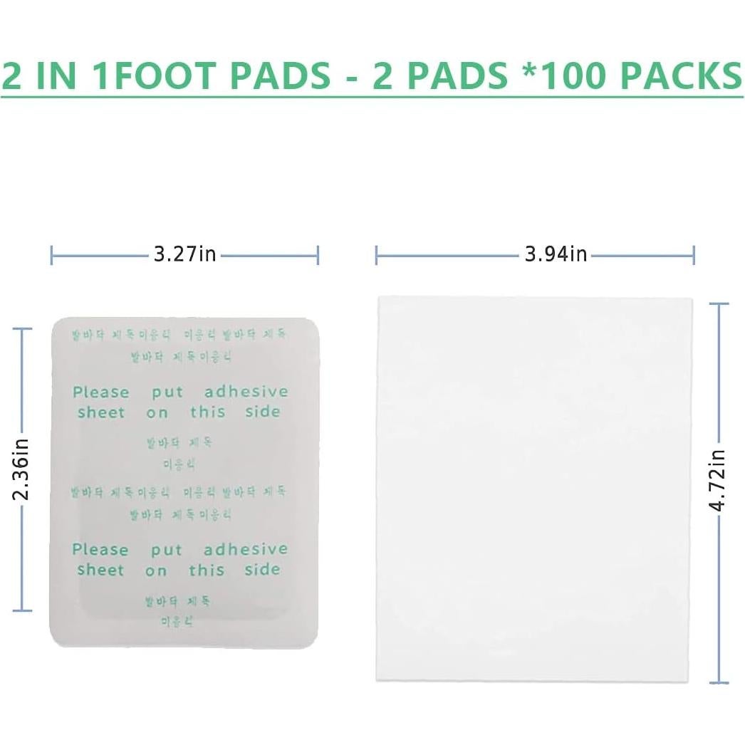 Parches para los Pies Maguja - 100 Piezas de Jengibre y Vinagre de Bambú