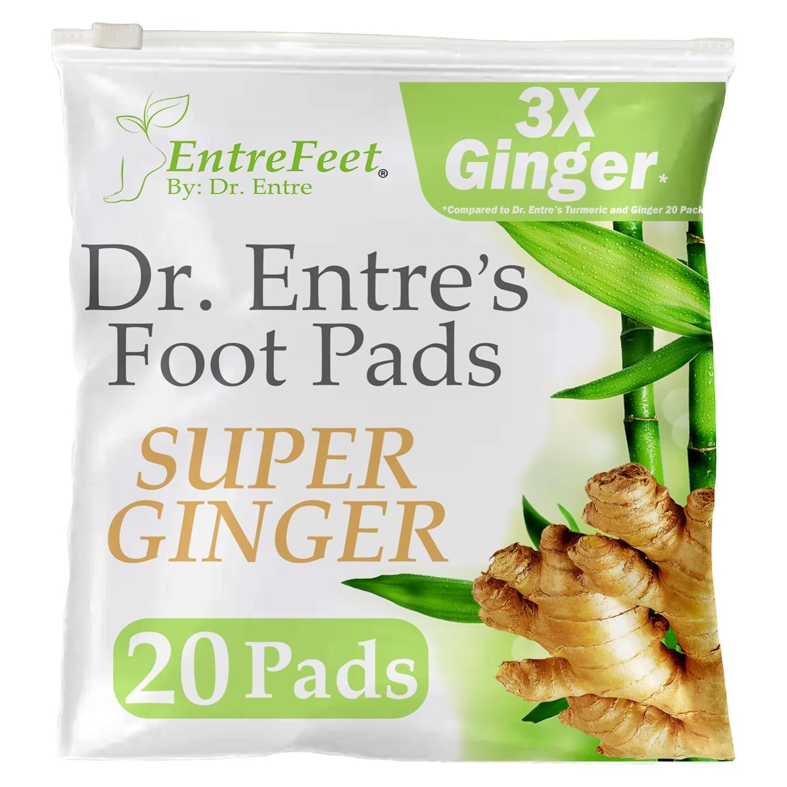 Almohadillas para Pies de Jengibre Dr. Entre's - 20 Parches Naturales