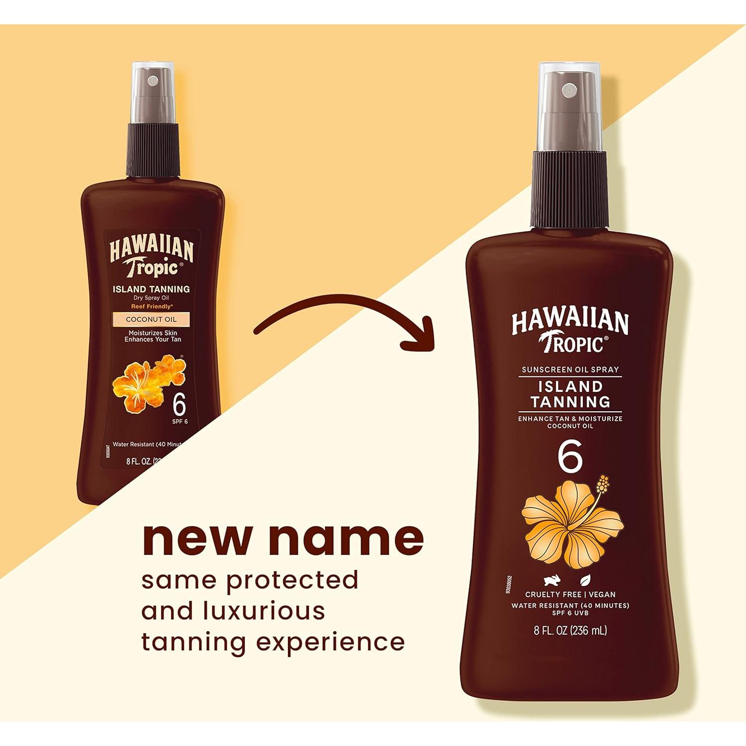 Aceite Bronceador Oscuro Hawaiian Tropic SPF 6 236 ml Paquete de 2