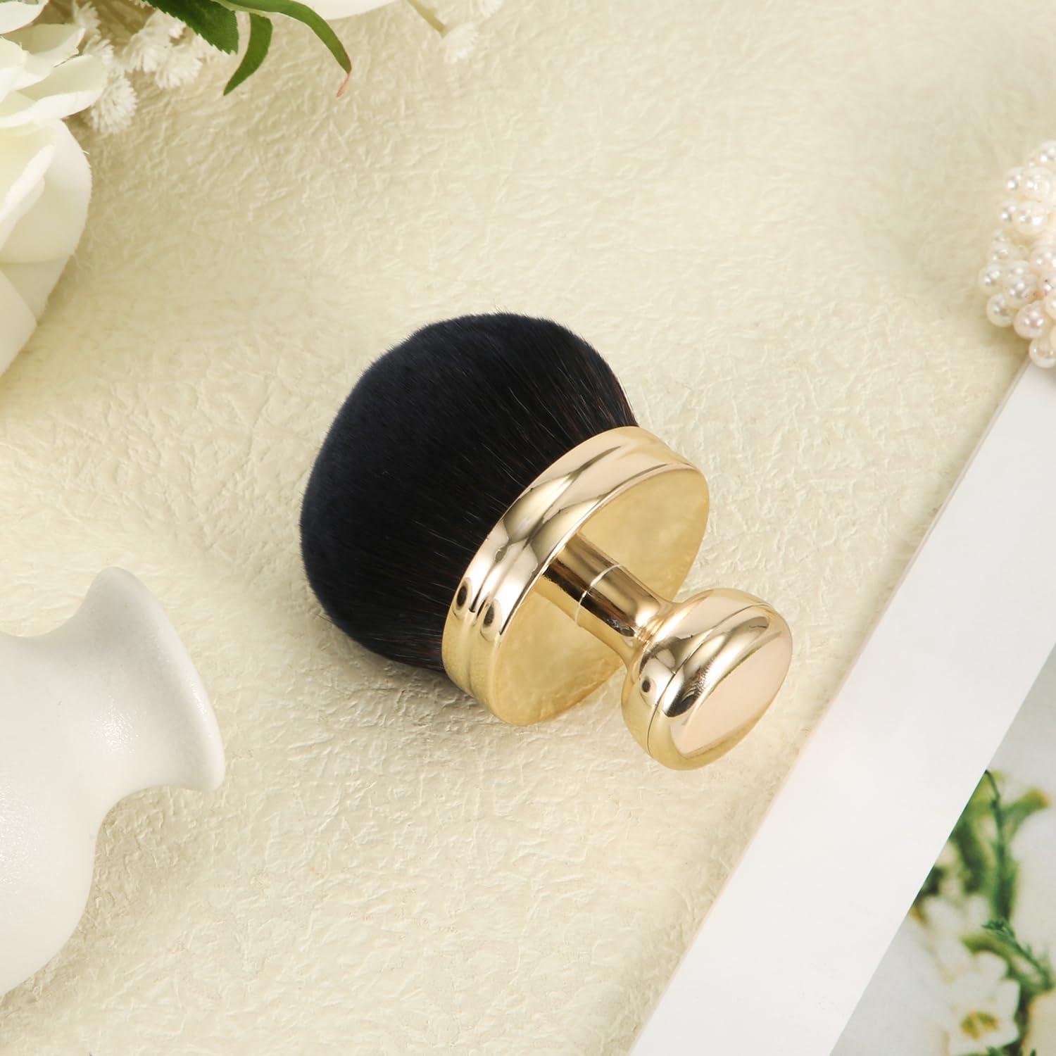 Brocha de Bronceado Autoadhesivo Grande NQEUEPN Oro 8.5x6cm