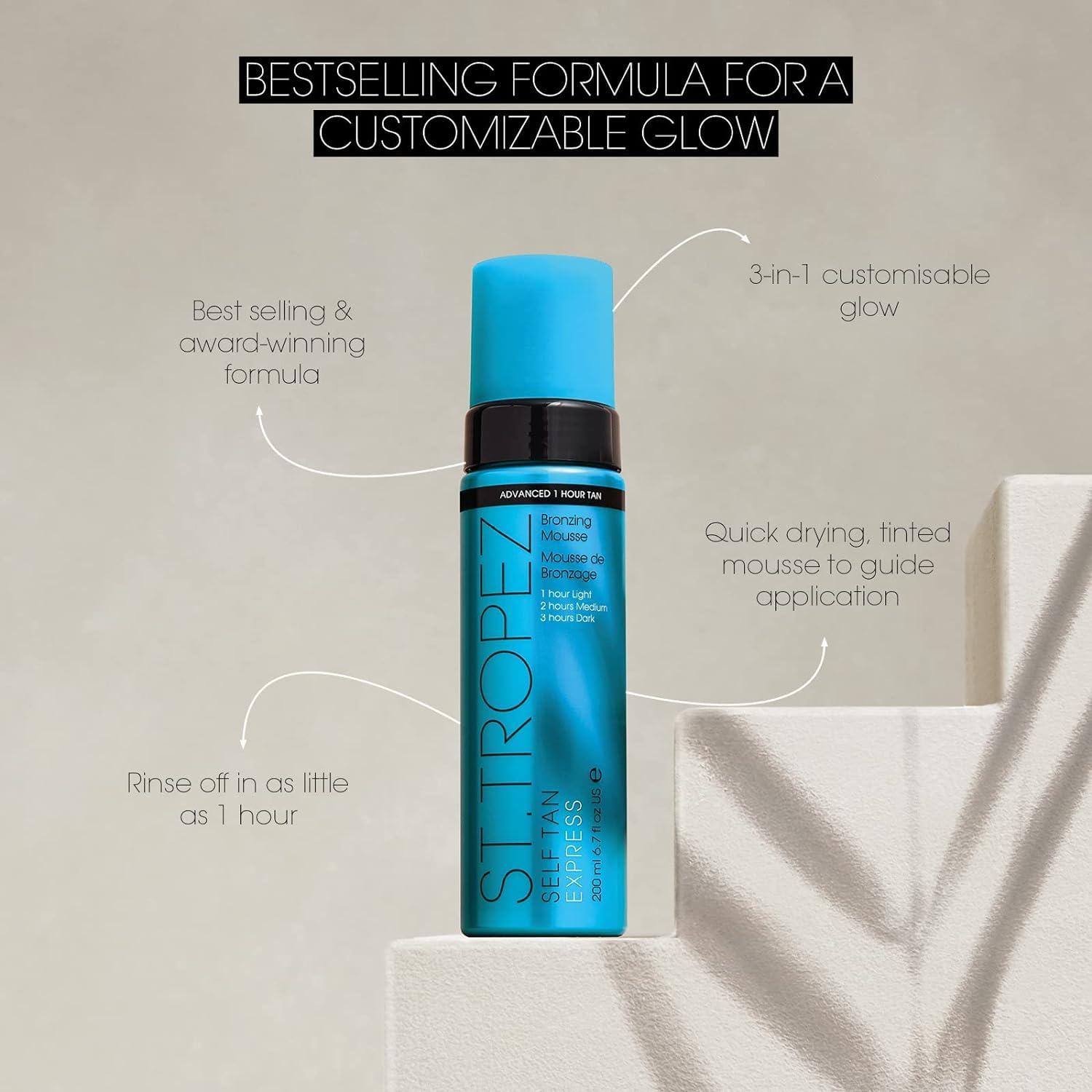 Paquete St.Tropez Mousse Bronceador 198.5 ml + Bruma Facial 79.8 ml