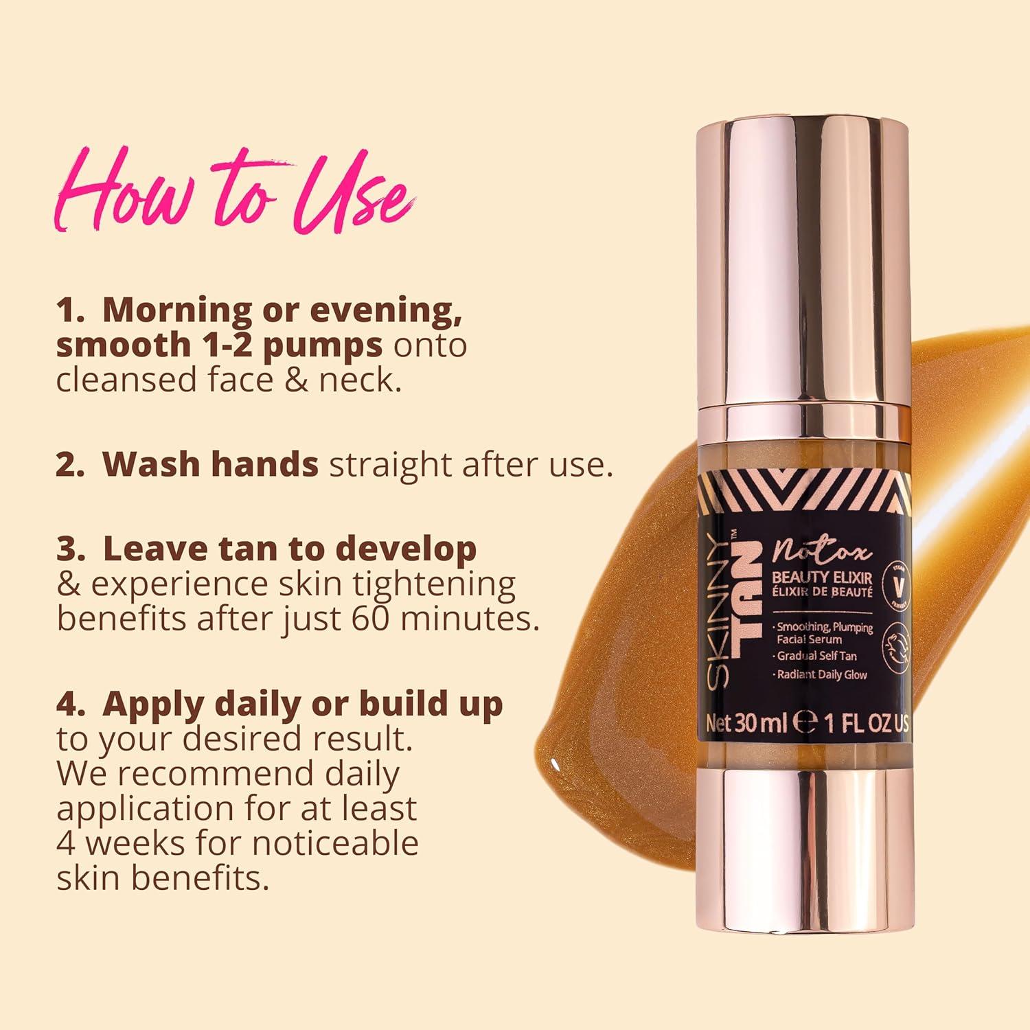 Elixir de Belleza Facial Skinny Tan Notox 28.35 g - Hidratante