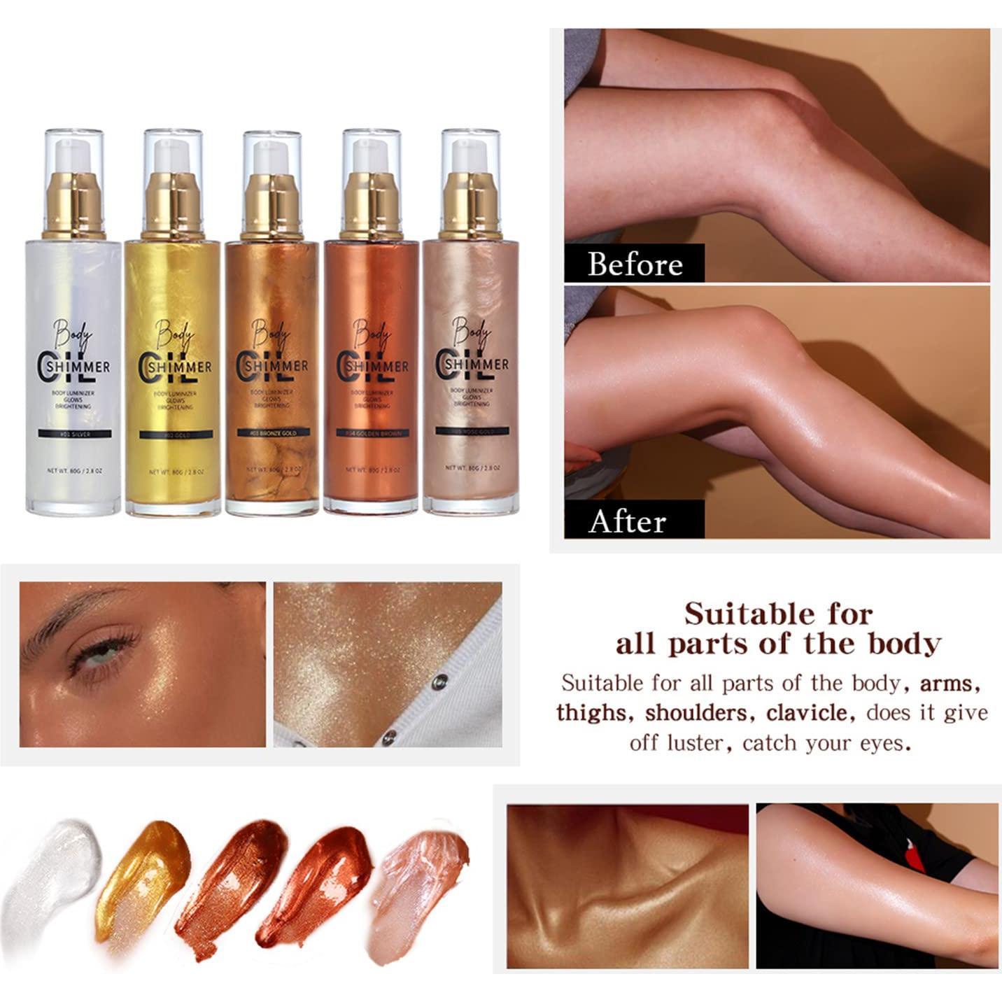 Iluminador Corporal Líquido Melemando 80 ML Oro Bronce