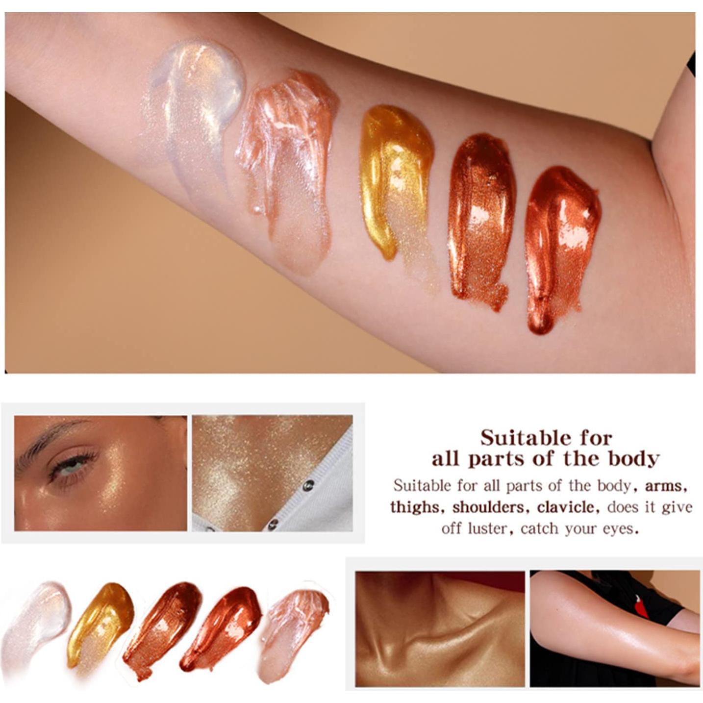 Iluminador Corporal Líquido Melemando 80 ML Oro Bronce