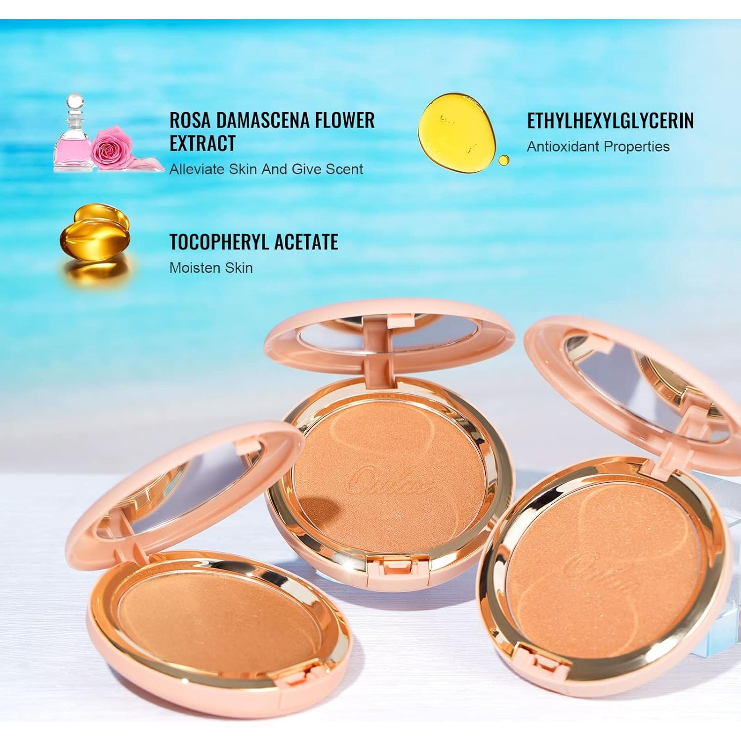 Polvo Bronceador Oulac 8.5g B02 Costa Dorada Vegano