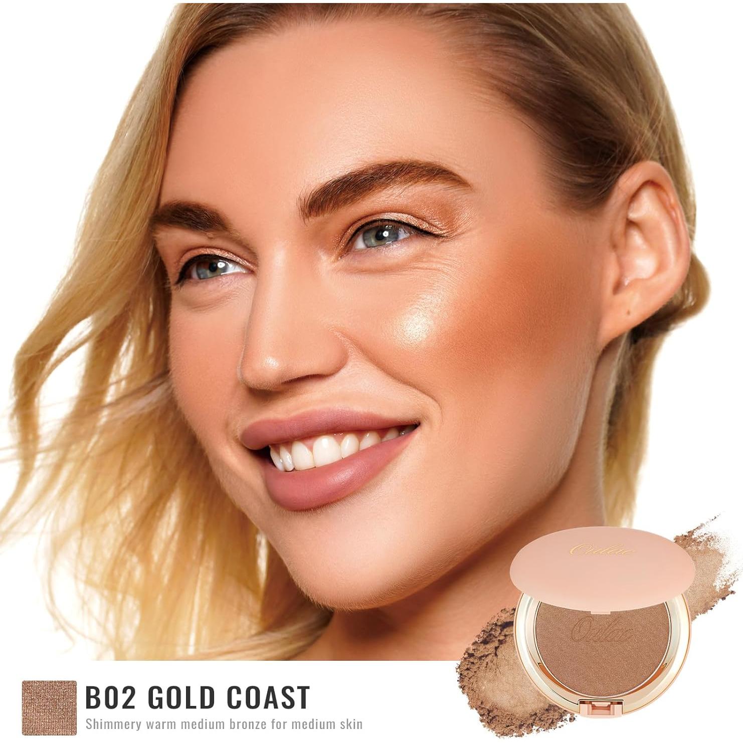 Polvo Bronceador Oulac 8.5g B02 Costa Dorada Vegano